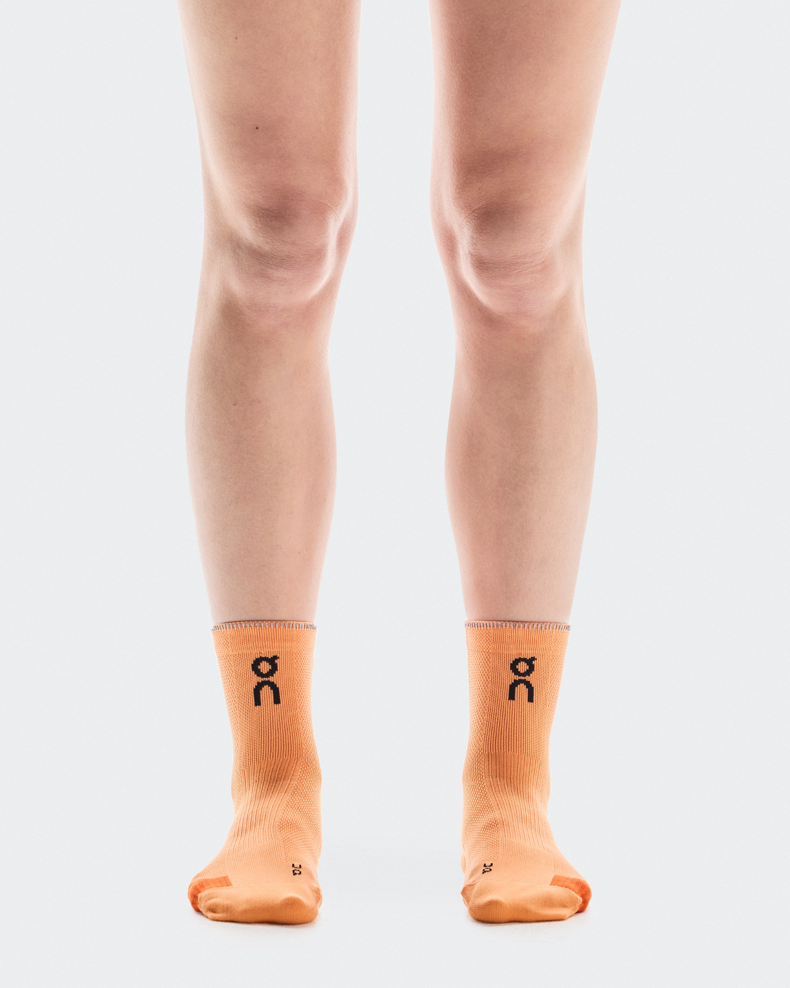 On Performance Run Sock Mid Tangerine & Flame Unisex Socks