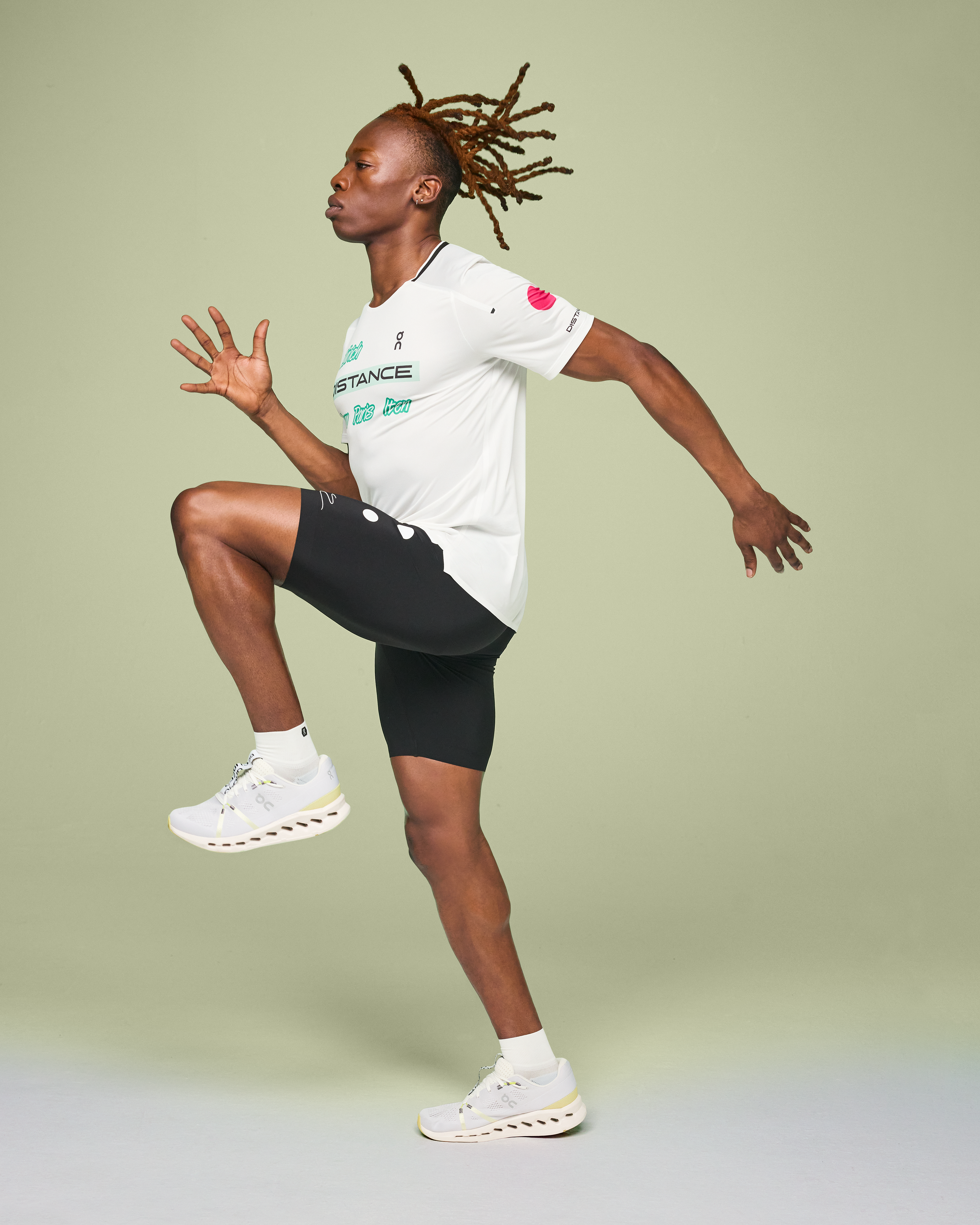 On Performance-T Light Distance Mint & White Unisex Tops and t-shirts