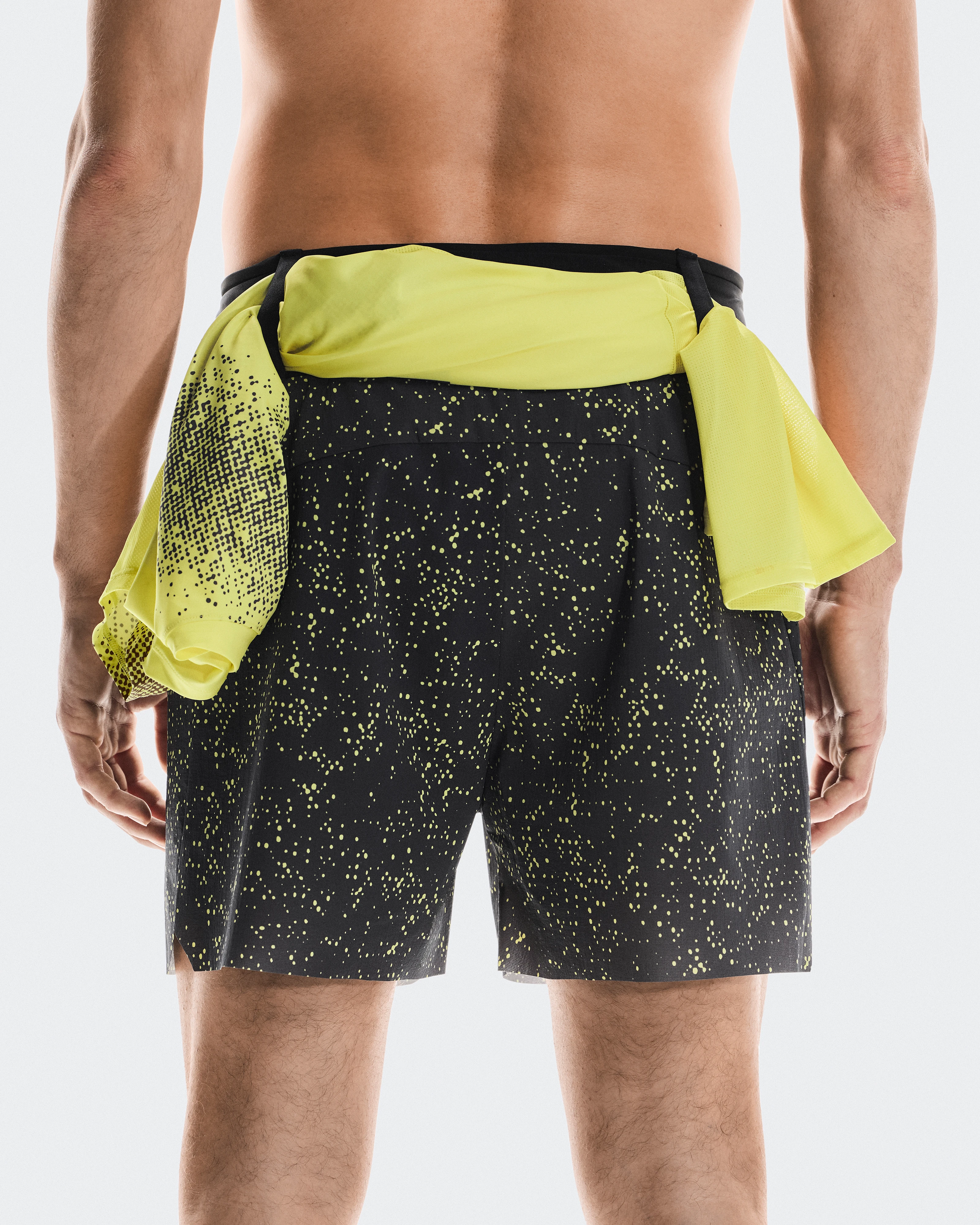 On Ultra Shorts Iron & Lime Men Shorts