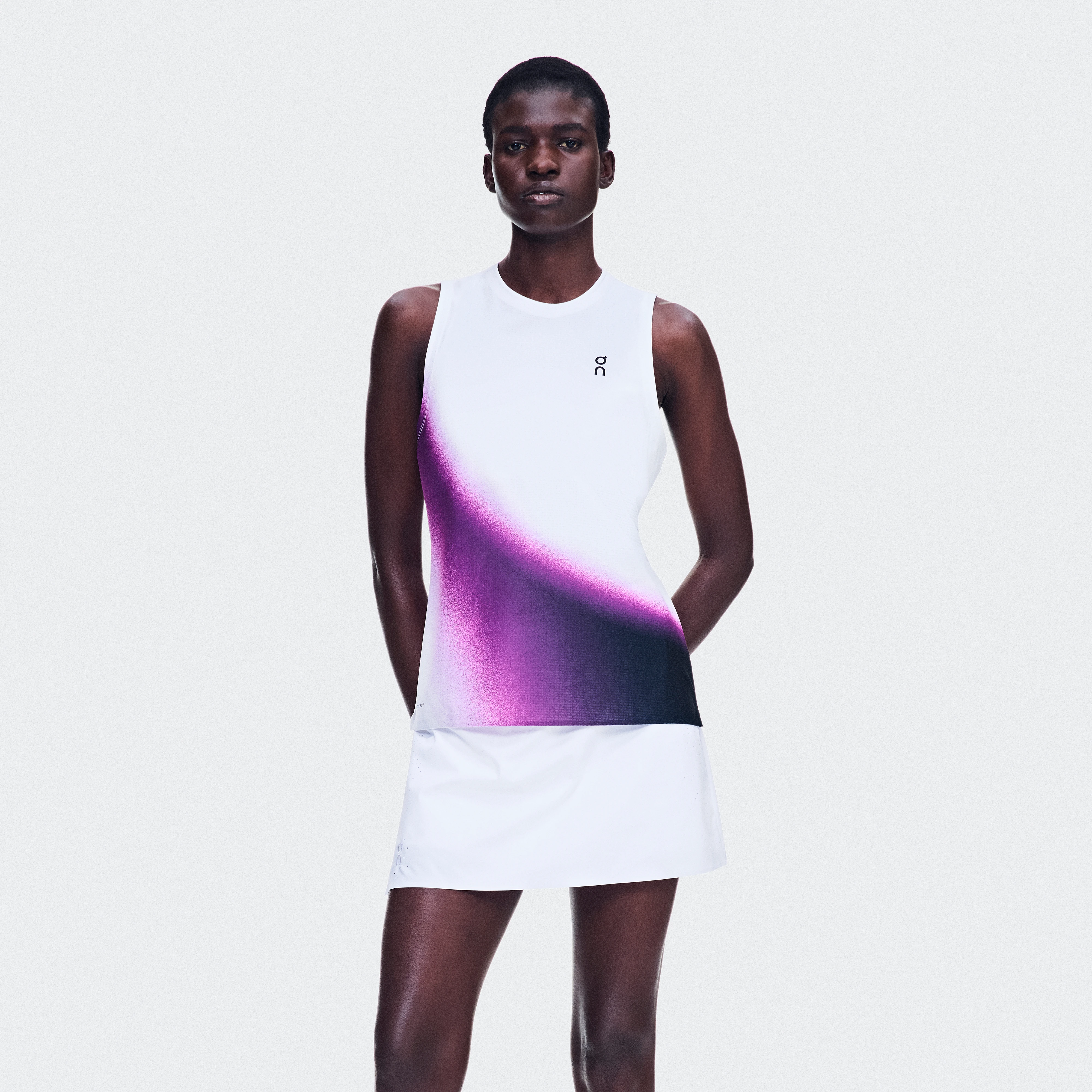 On Court Tank Swing White & Cassis Women – Tennis, racket sports Tops and t-shirts Tennis
