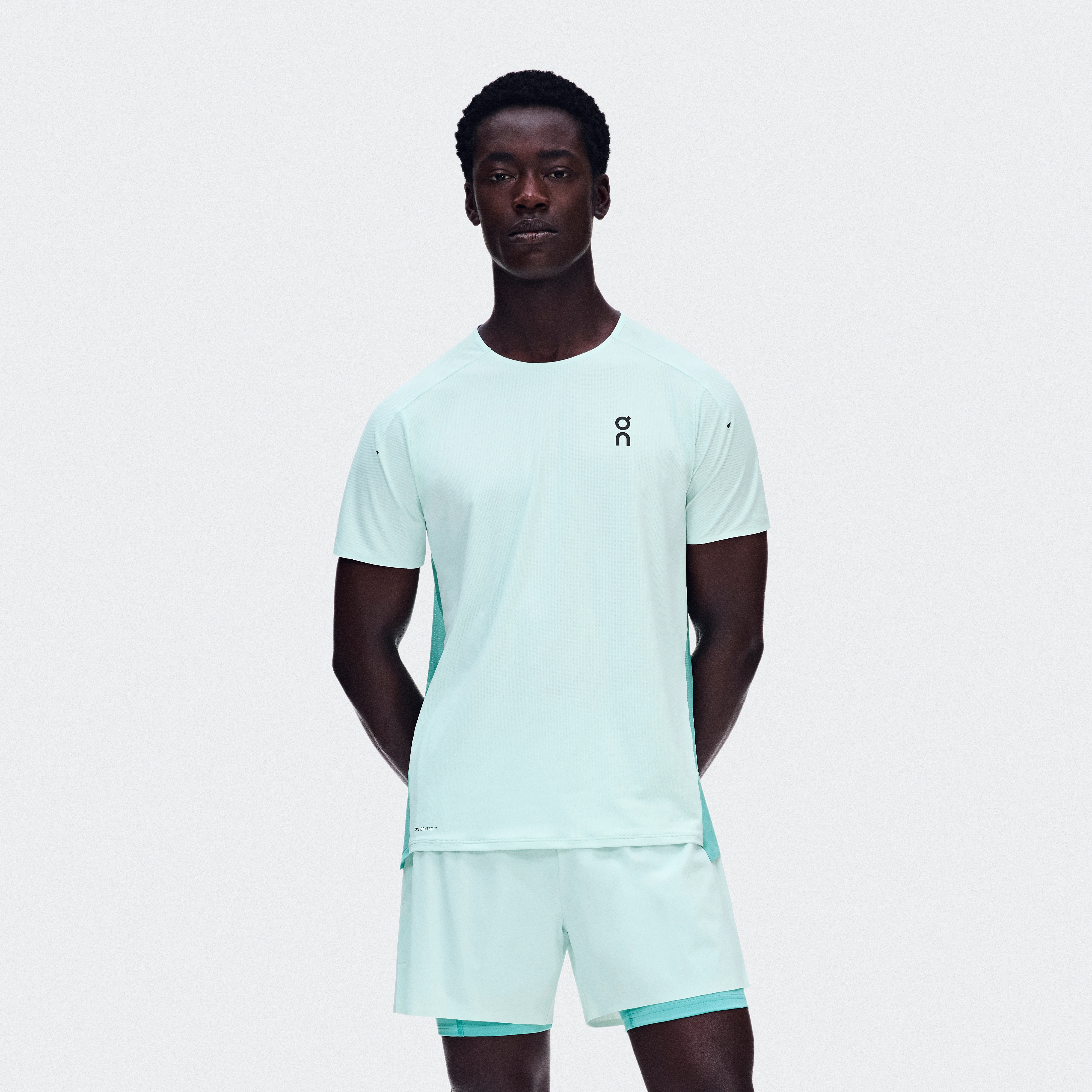 On Performance-T Flurry & Aquamarine Men – Road running, warm weather Tops and t-shirts