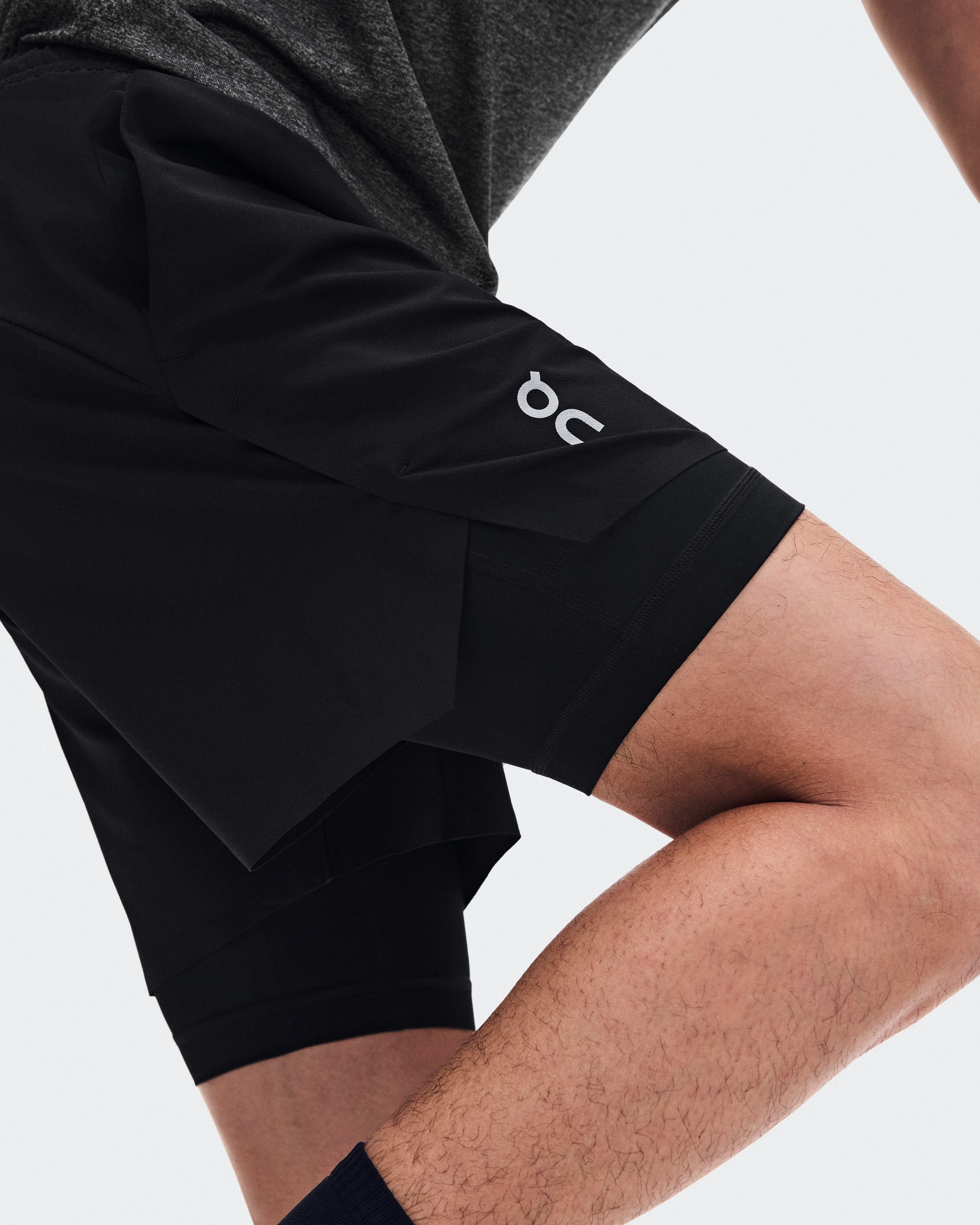 On Train 2-in-1 Shorts Black Men Shorts