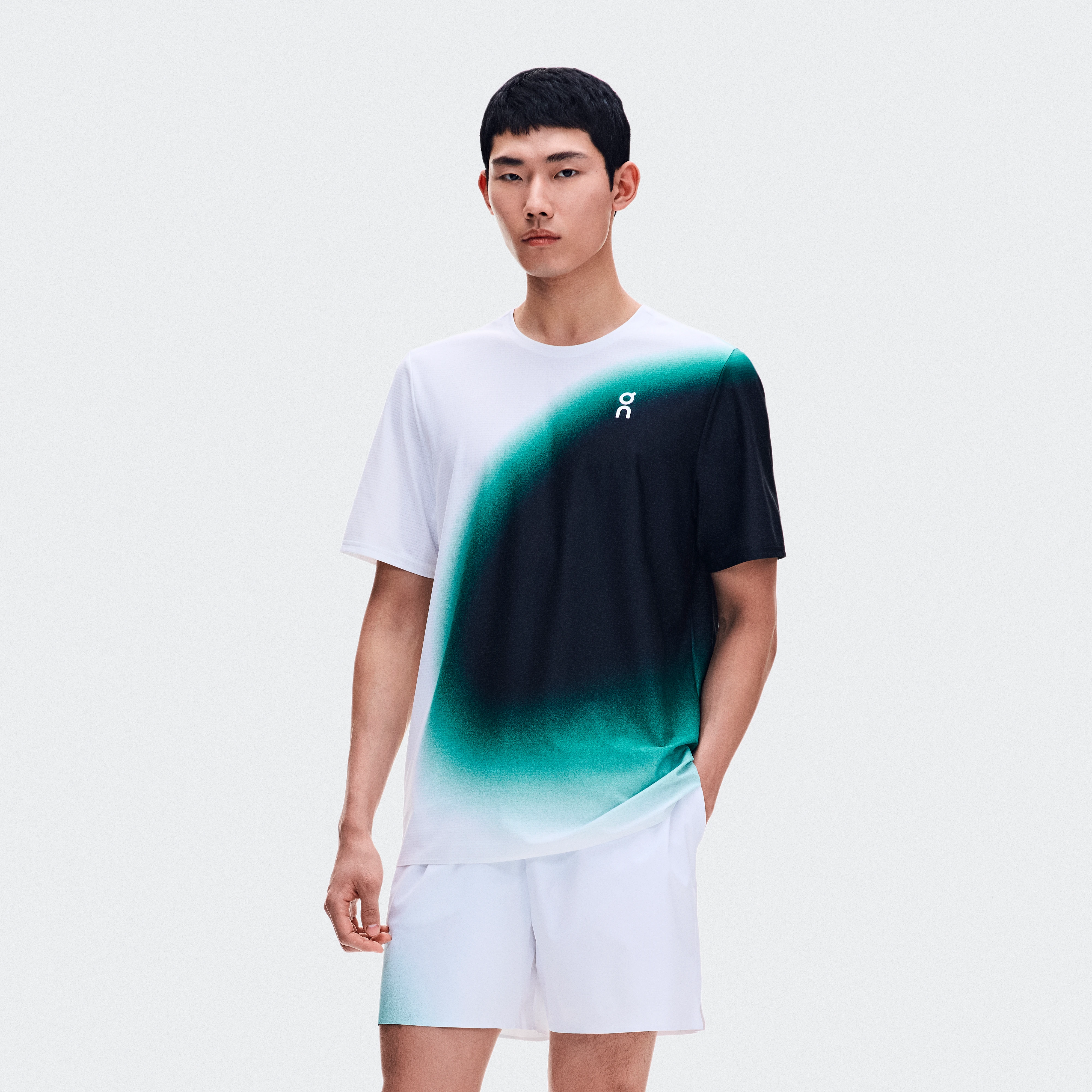 On Court-T Swing White & Neem Men – Tennis, racket sports Tops and t-shirts Tennis