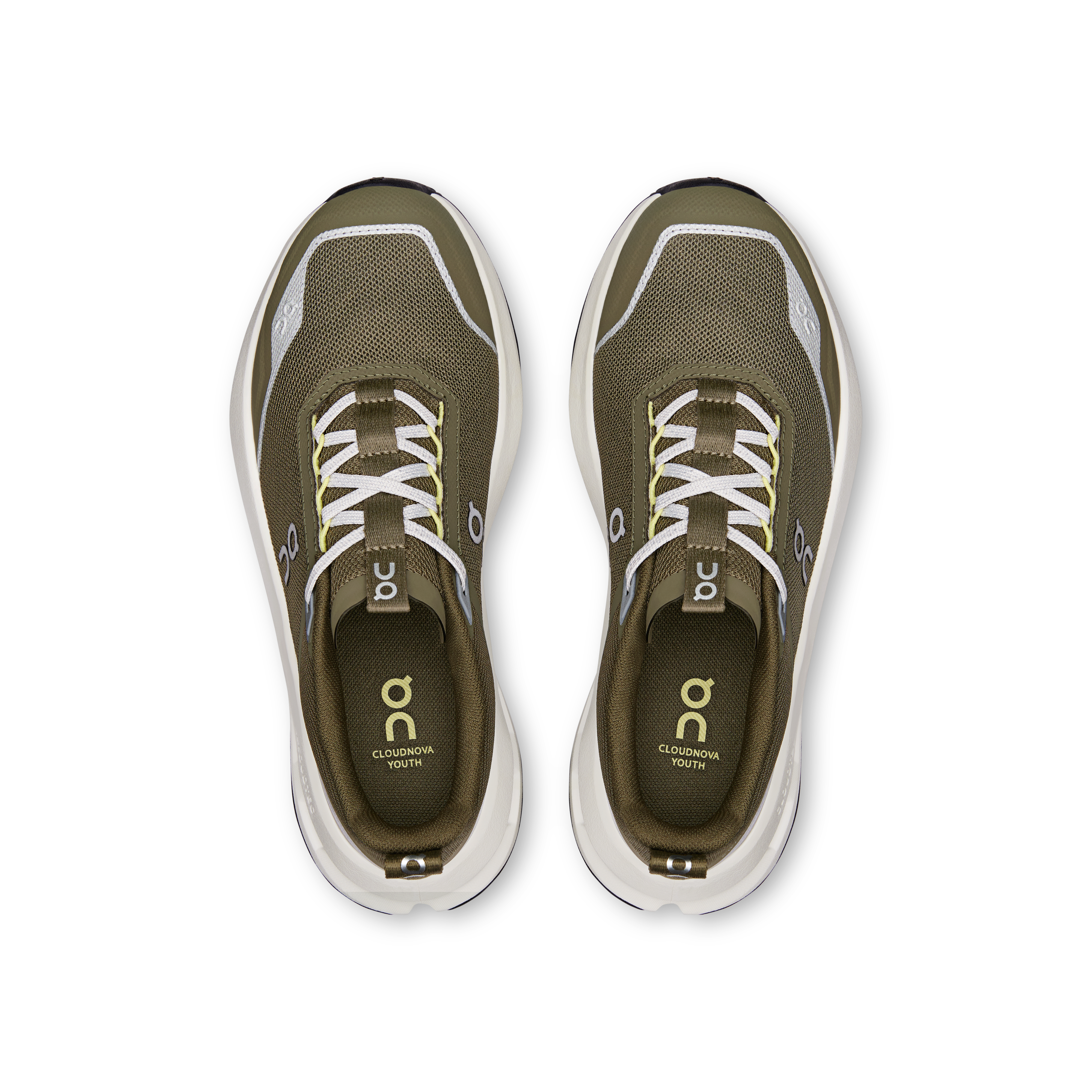 On Cloudnova Youth Olive & Limelight Youth Active life Shoes