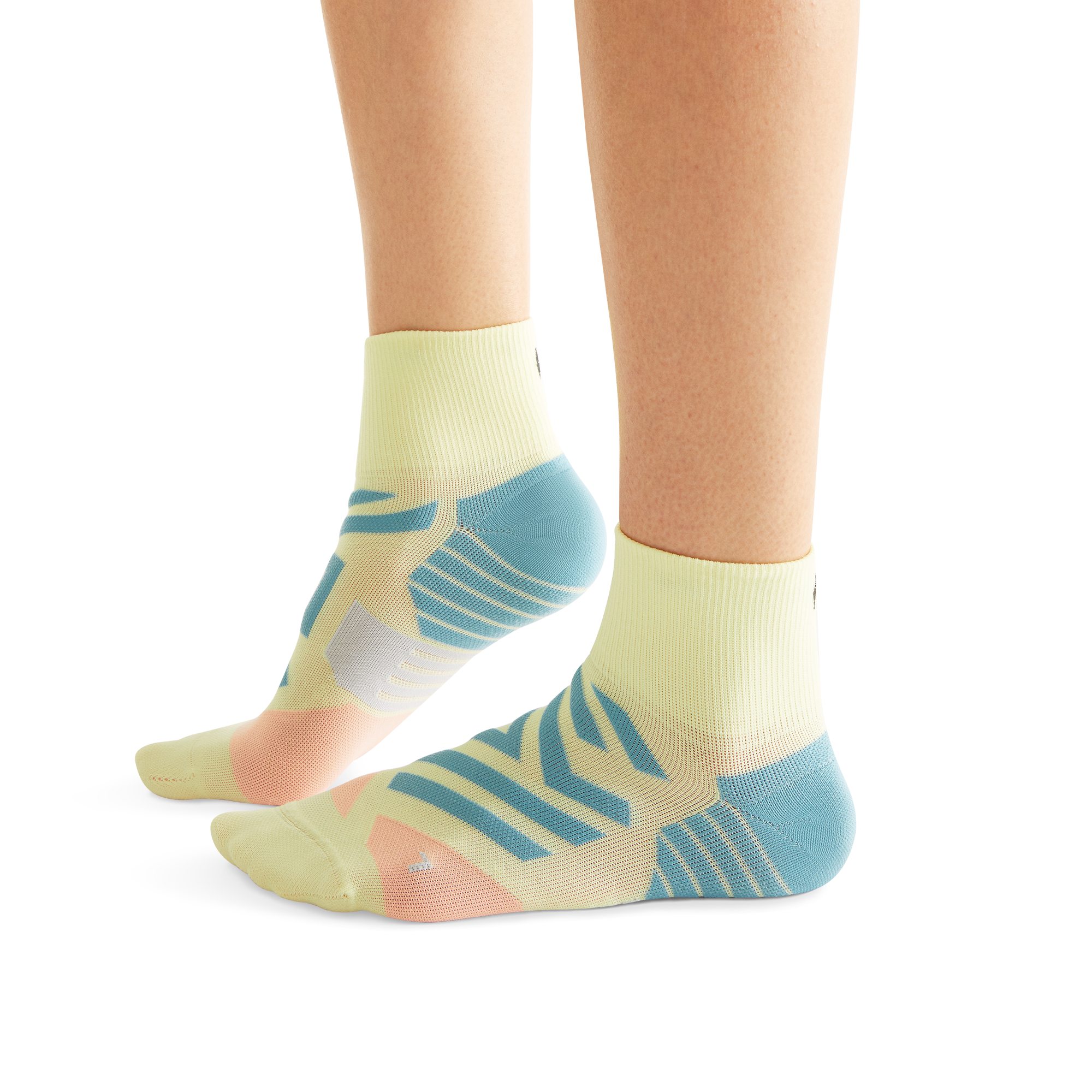 On Performance Mid Sock Hay & Rose Women – Warm weather runs, supportive, adaptive Socks