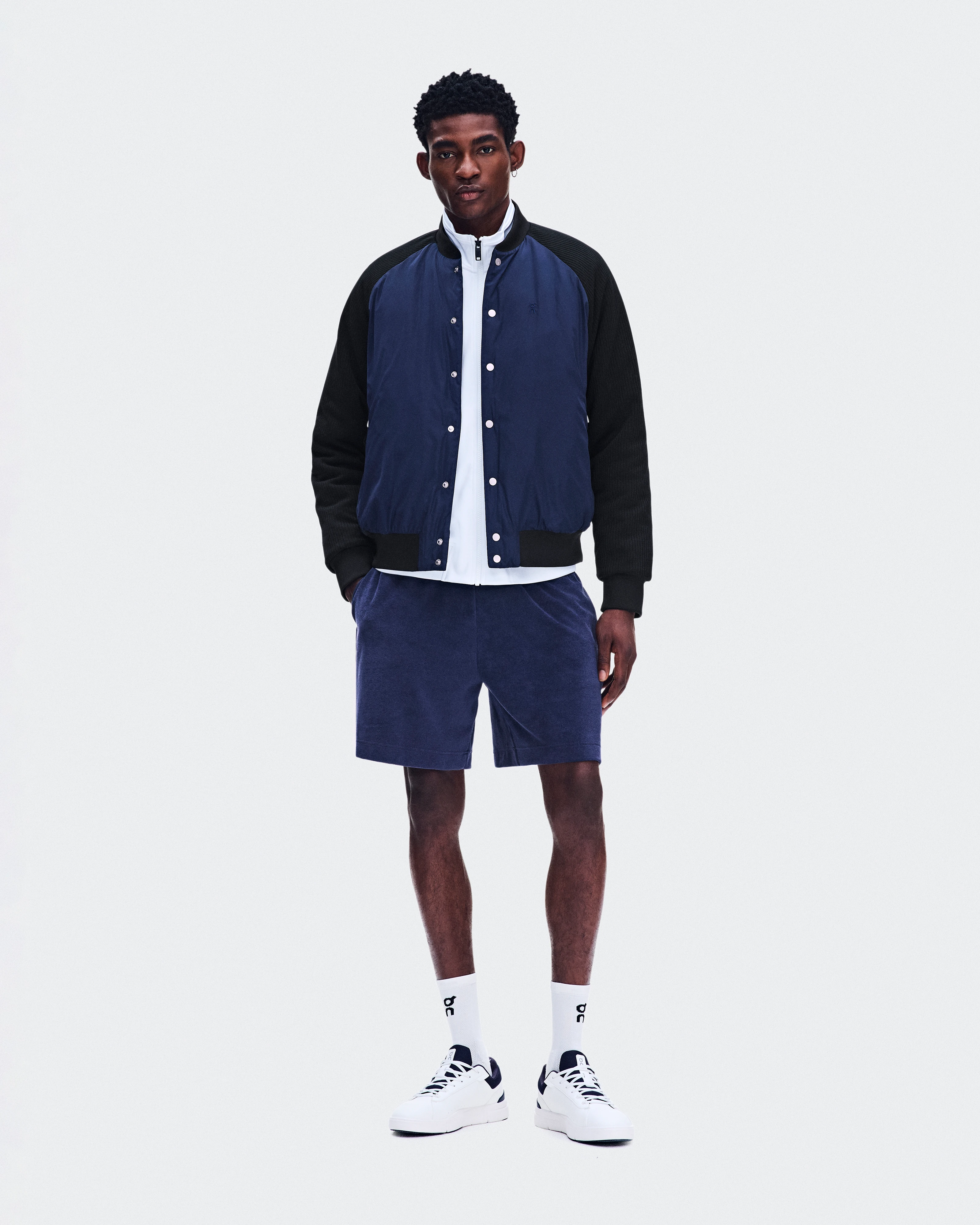 On Courtside Bomber Inkwell & Black Men Jackets