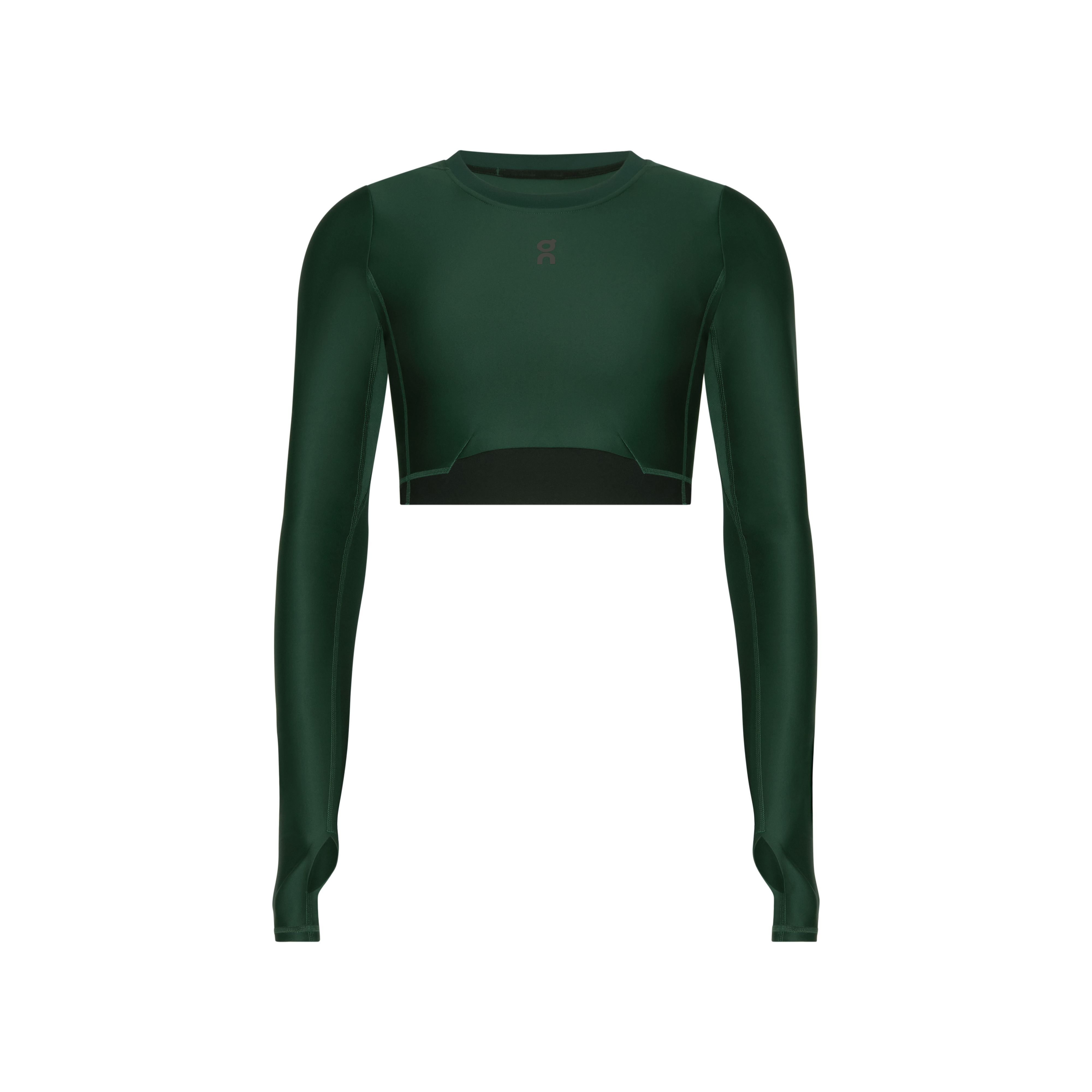 Train Long Sleeve Crop Long-Sleeve Shirt in Obsidian