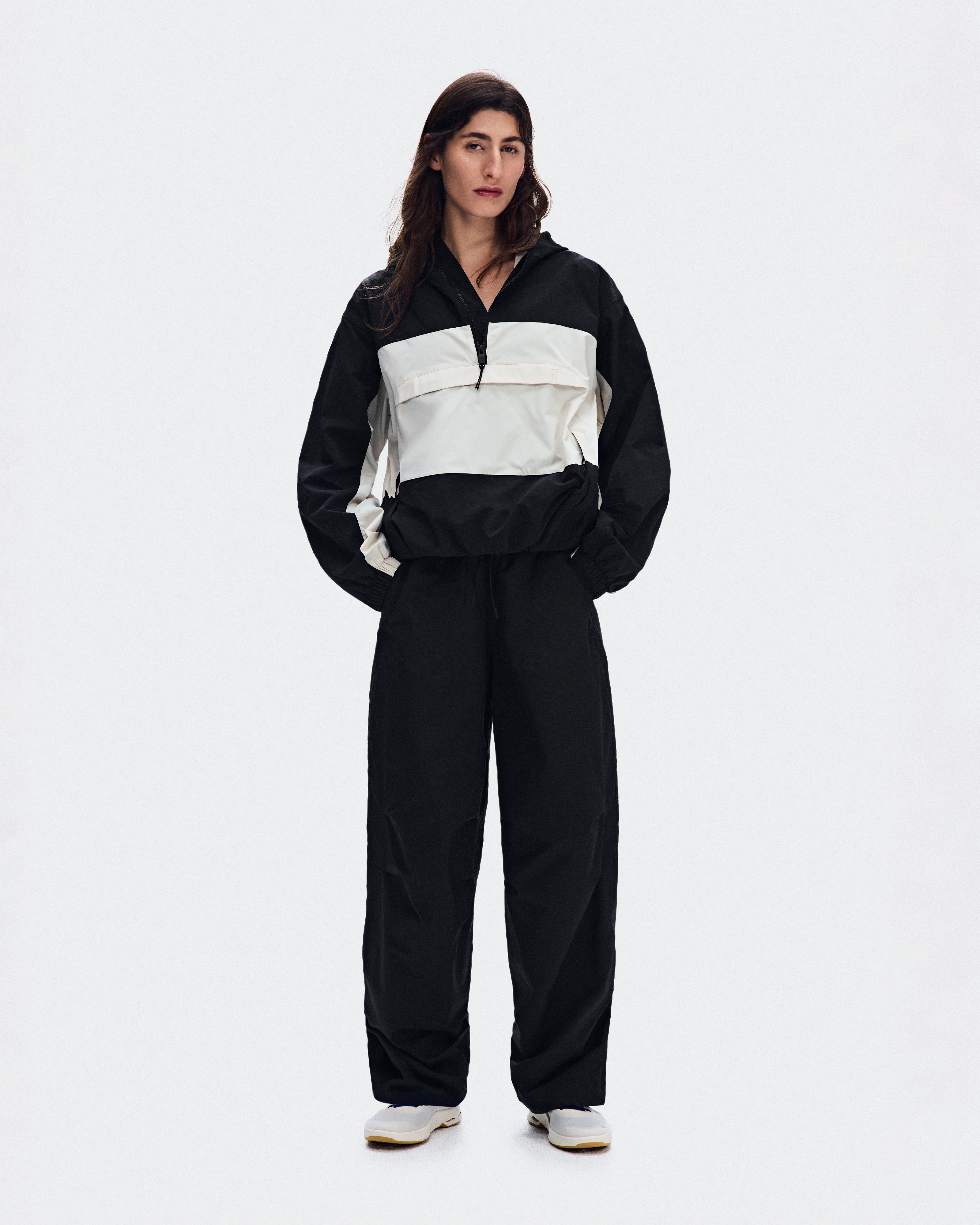 On Half-Zip Anorak Black Women Jackets