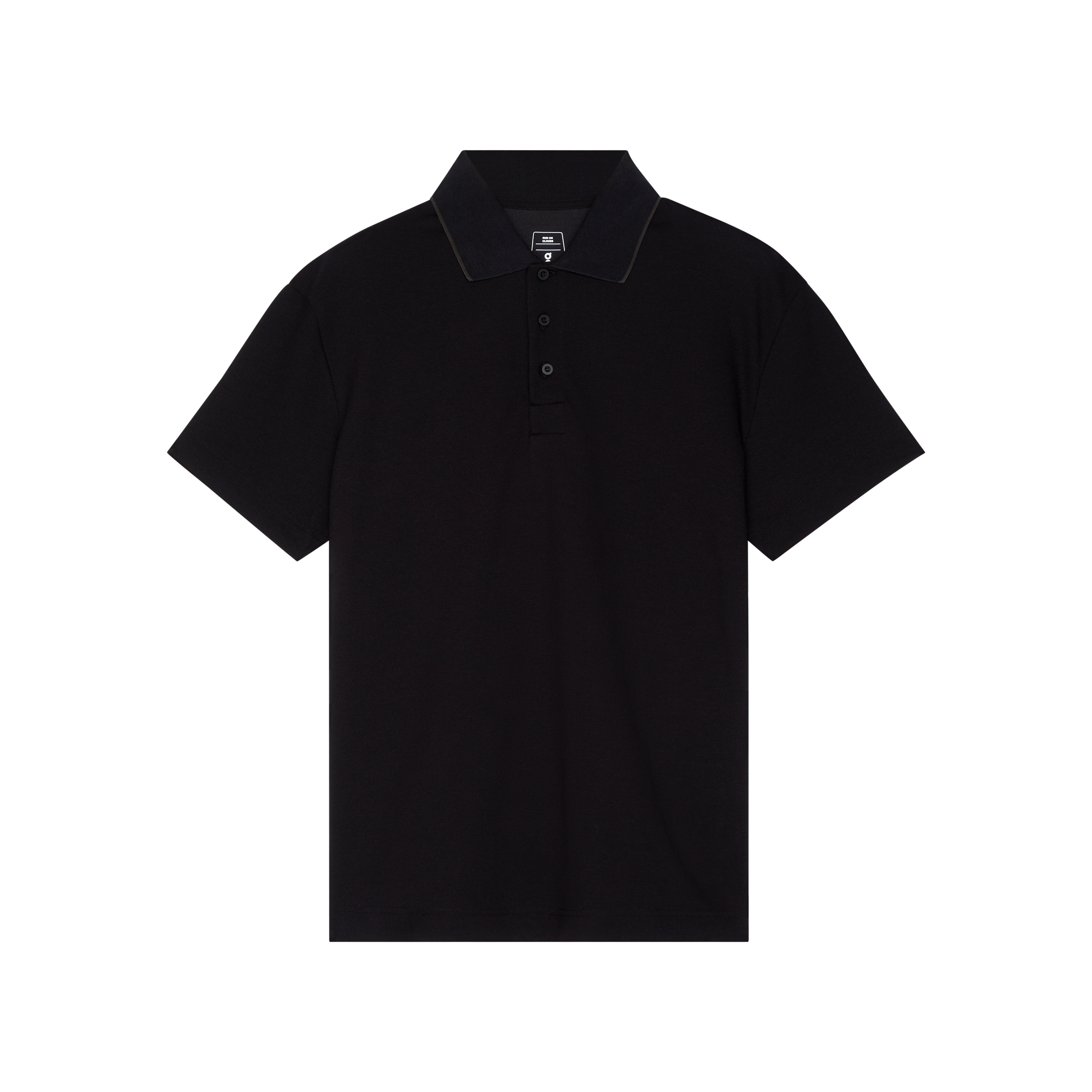 Courtside Polo Short-Sleeve Shirt in Black/Eclipse