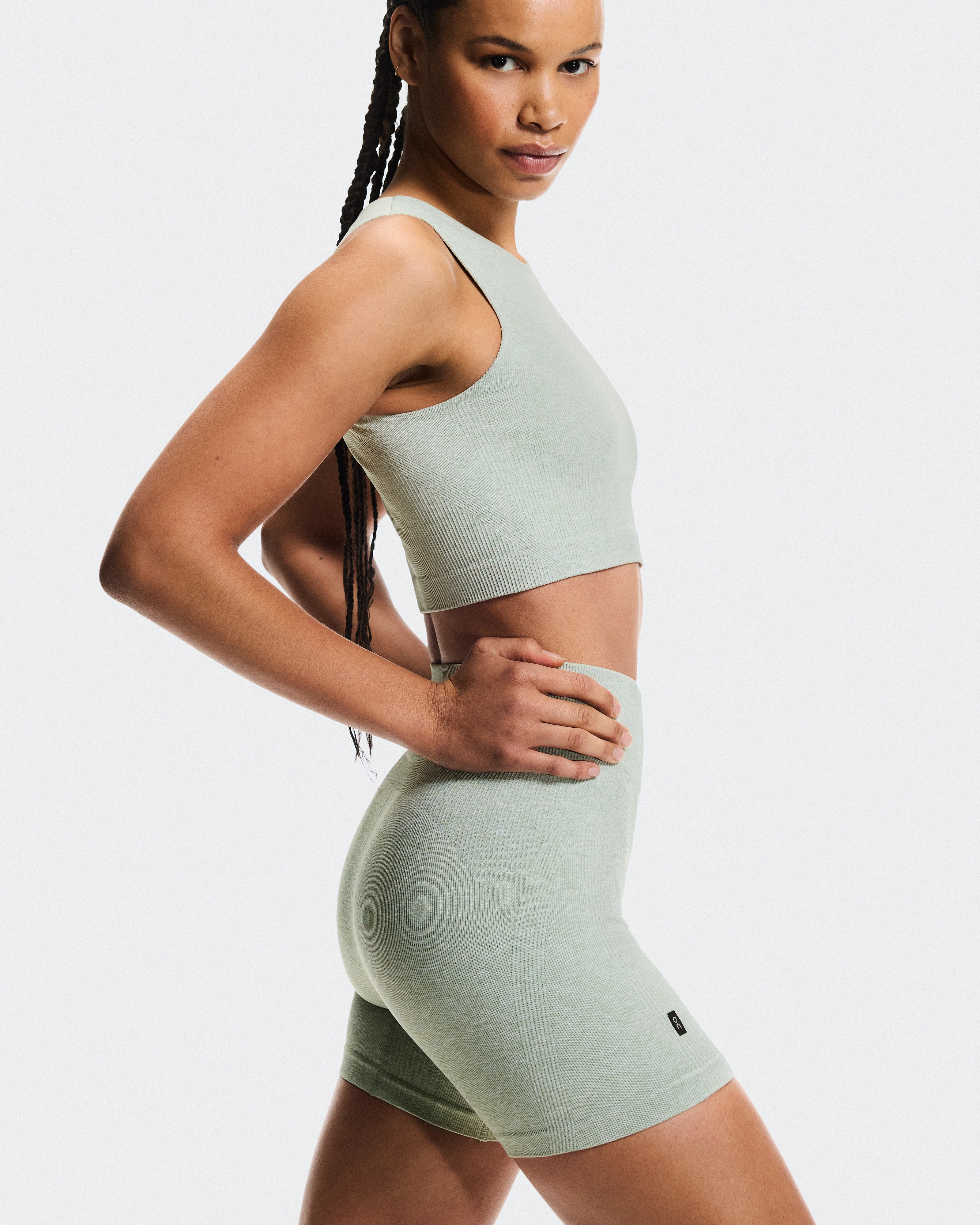 On Studio Knit Shorts Mineral Heather Women Shorts