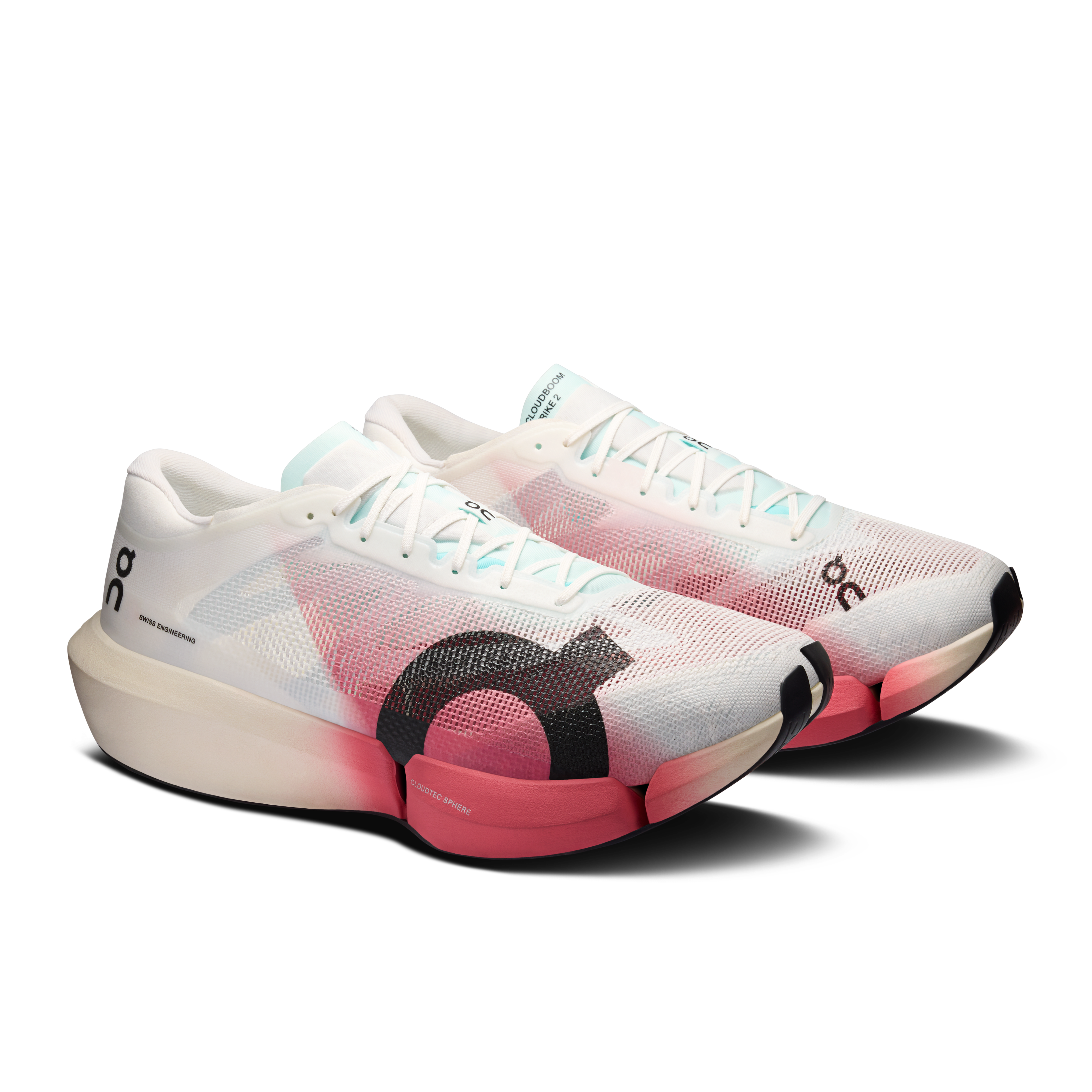 On Cloudboom Strike 2 White & Camellia Unisex Road running Shoes