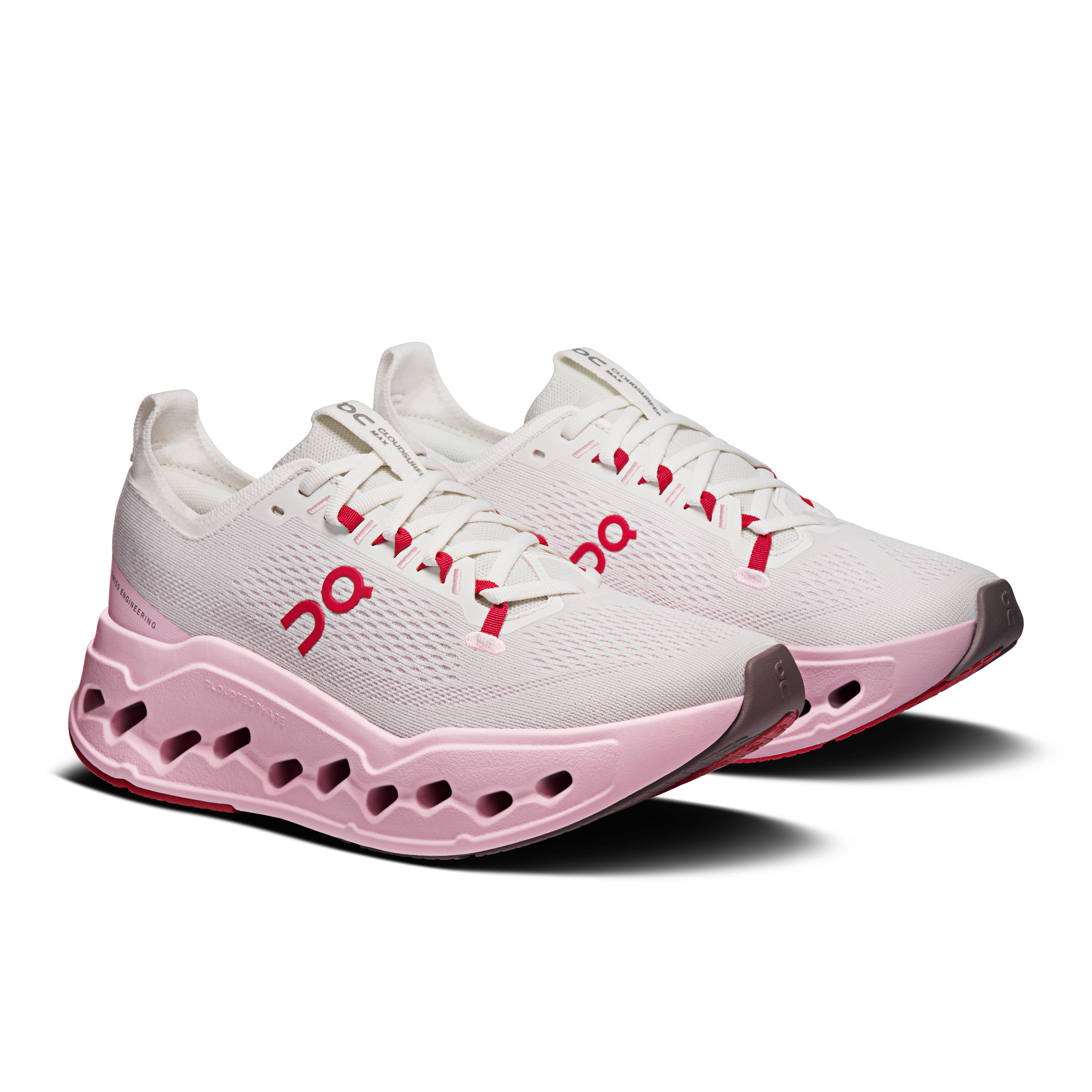 On Cloudsurfer Max Ivory & Peony Women Road running Shoes