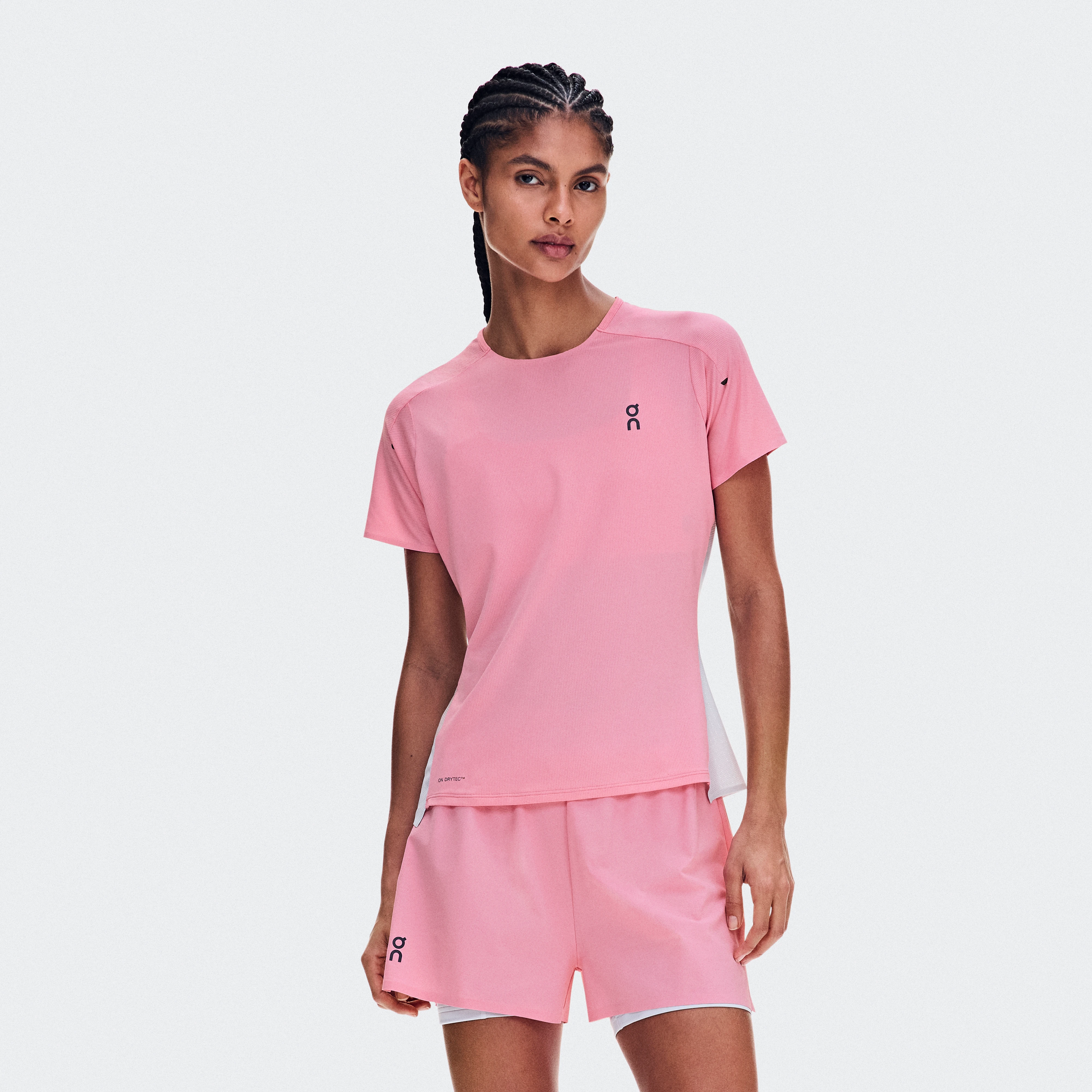 On Performance-T Magnolia & Glacier Women – Road running, warm weather Tops and t-shirts