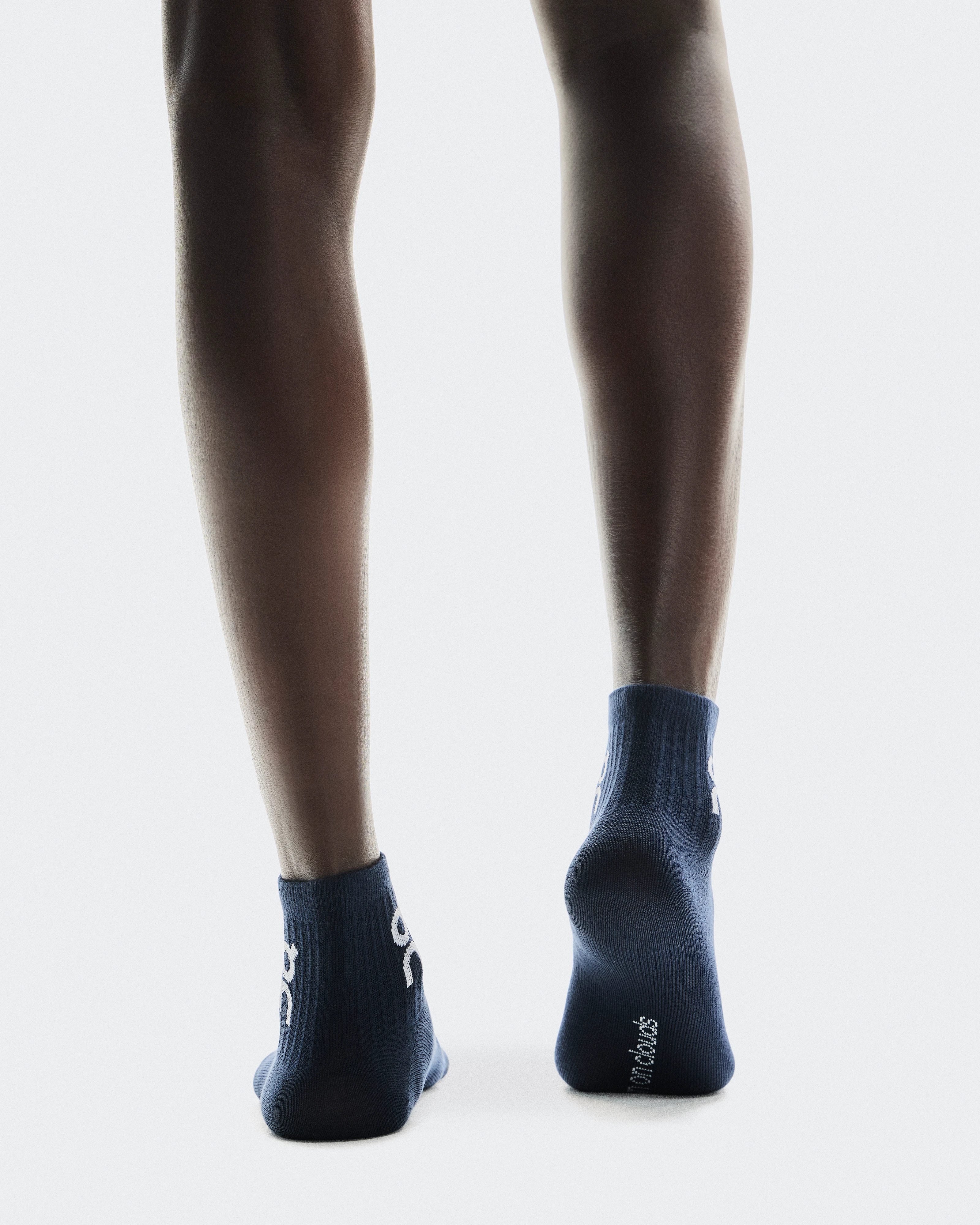 On Logo Sock Mid 3P Navy Unisex Socks