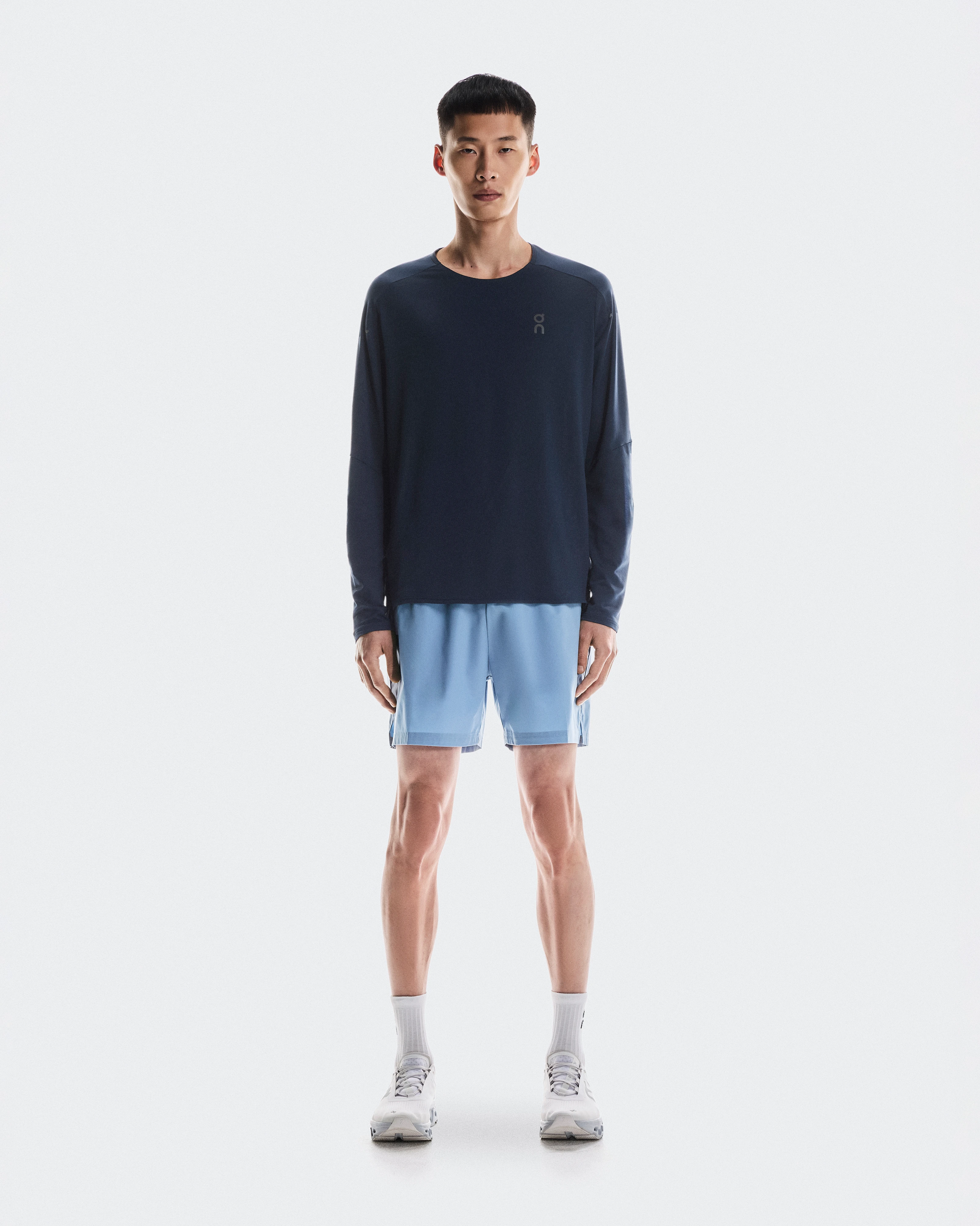 On Performance Long-T Navy & Black Men Tops and t-shirts