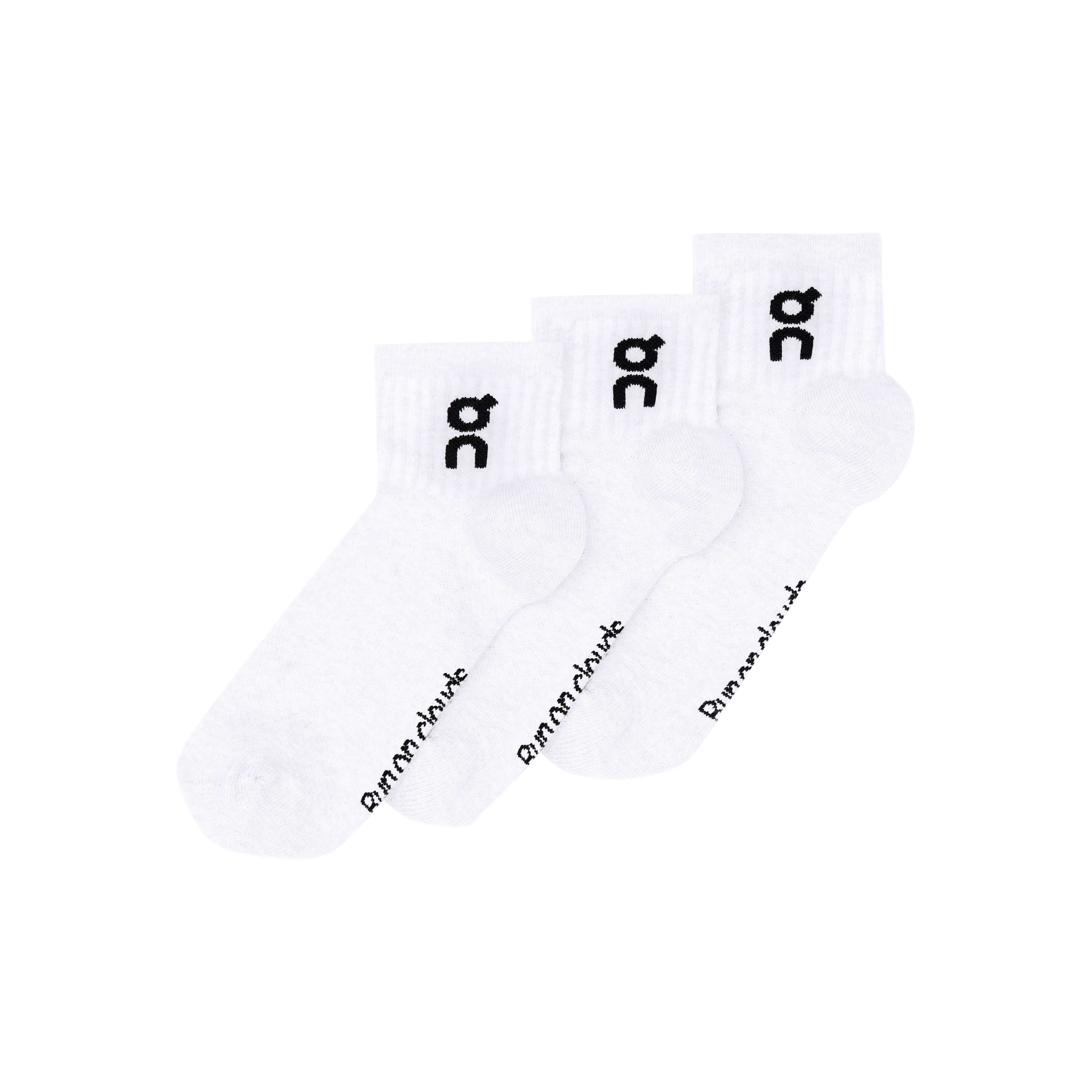 Logo Sock Mid 3P in White