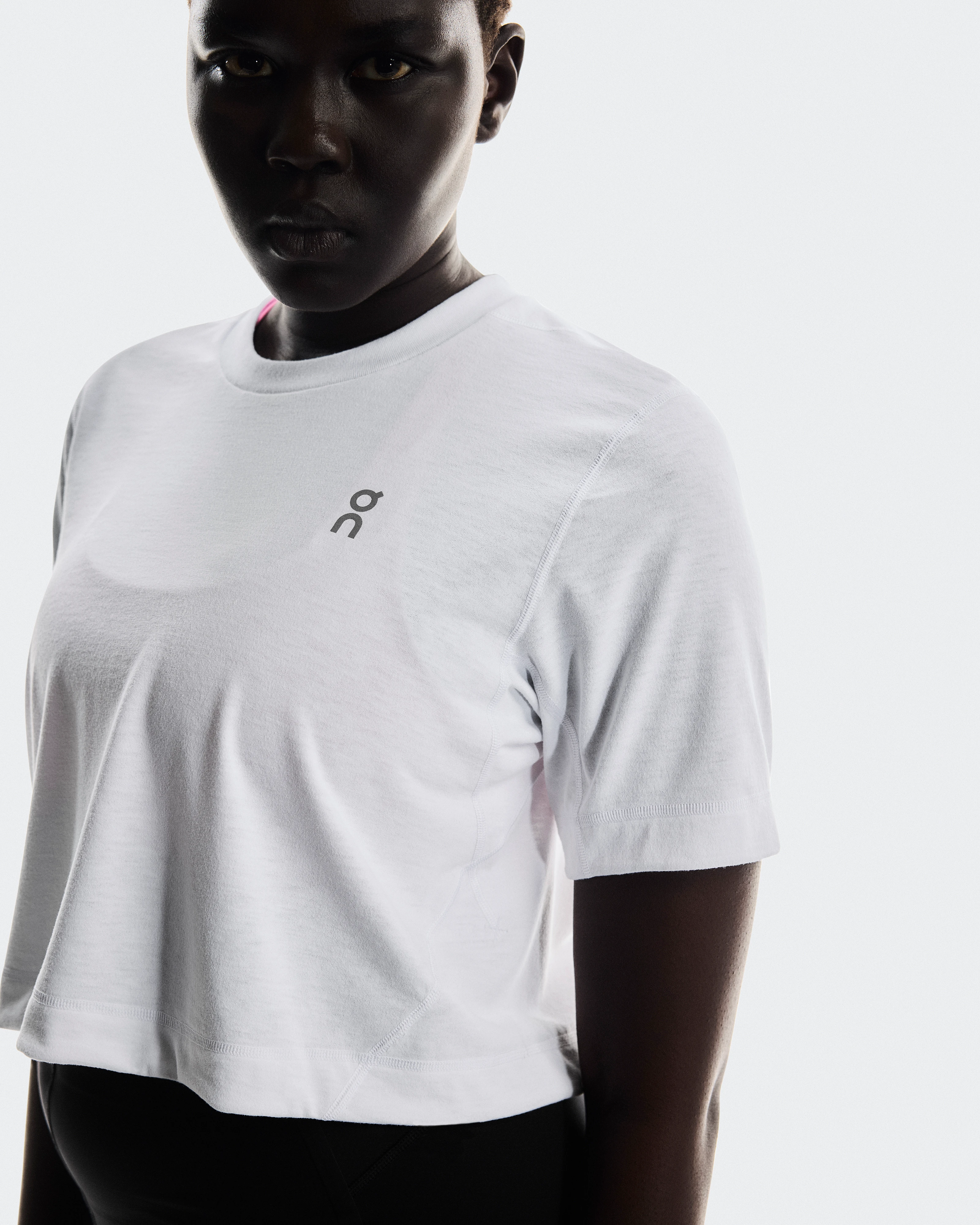 On Train-T Crop White Women Tops and t-shirts