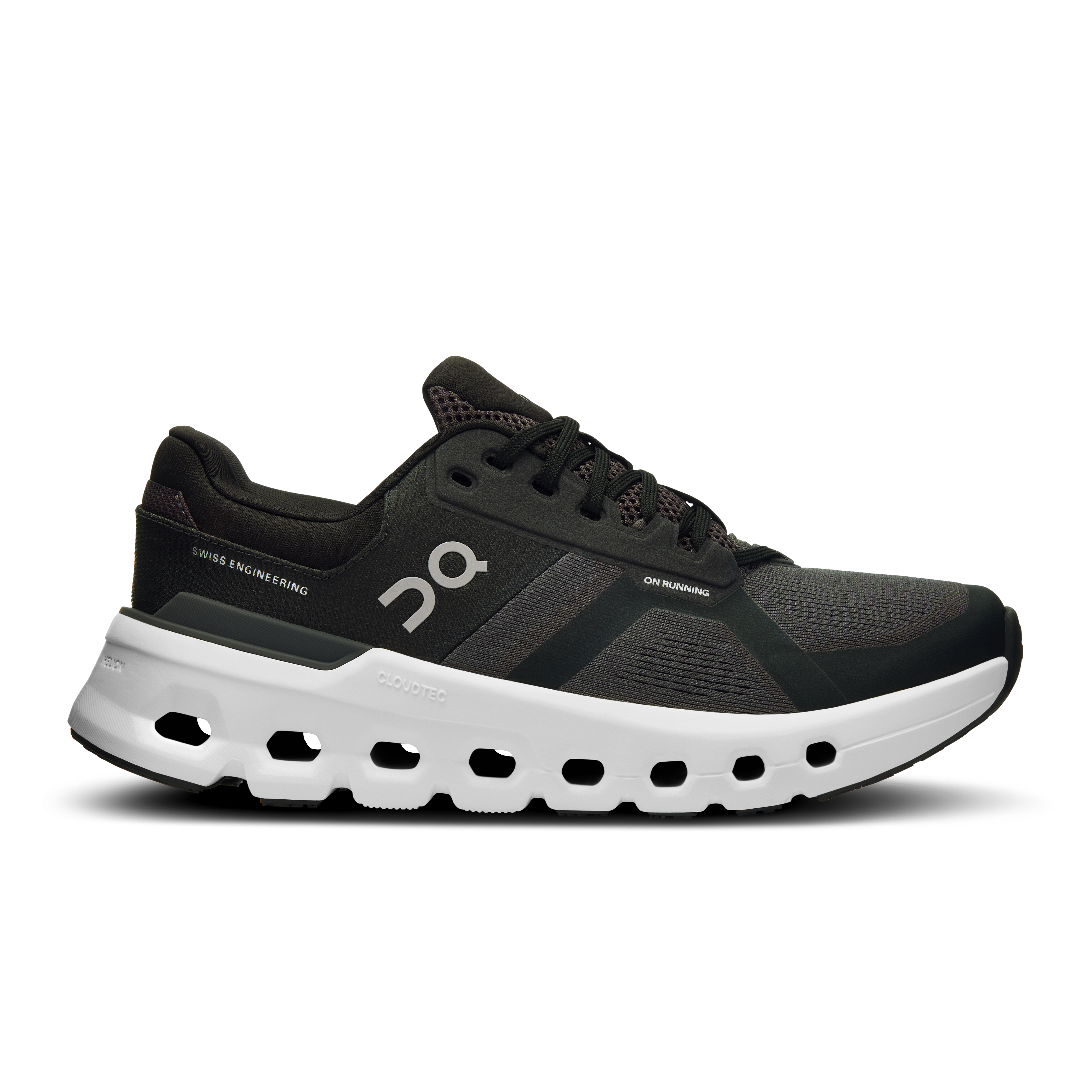 On Cloudrunner 2 Wide Eclipse & Black Women – Road running, cushioned support, Helion™ superfoam Shoes