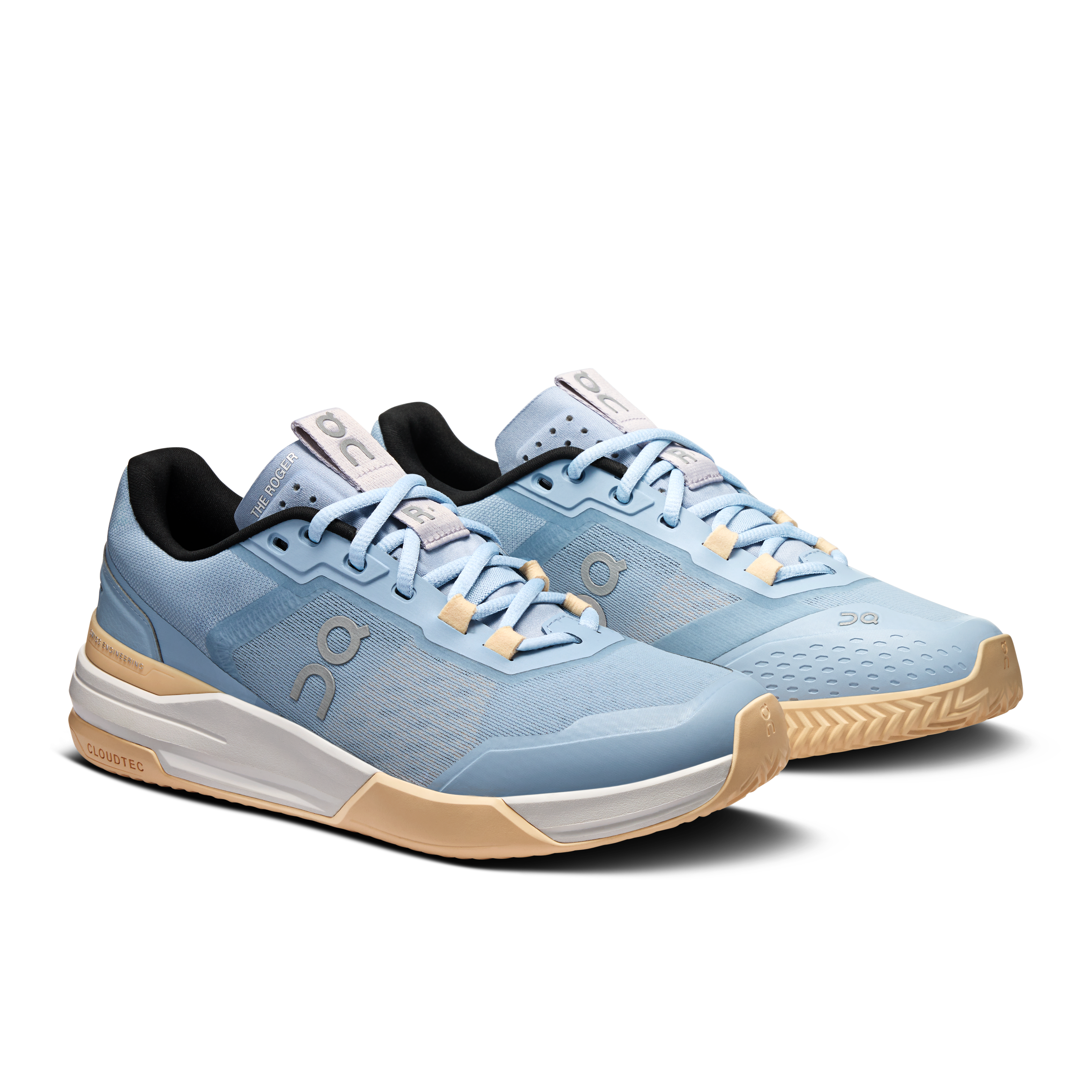 On THE ROGER Advantage Pro Clay Chambray & Blonde Women Tennis Shoes