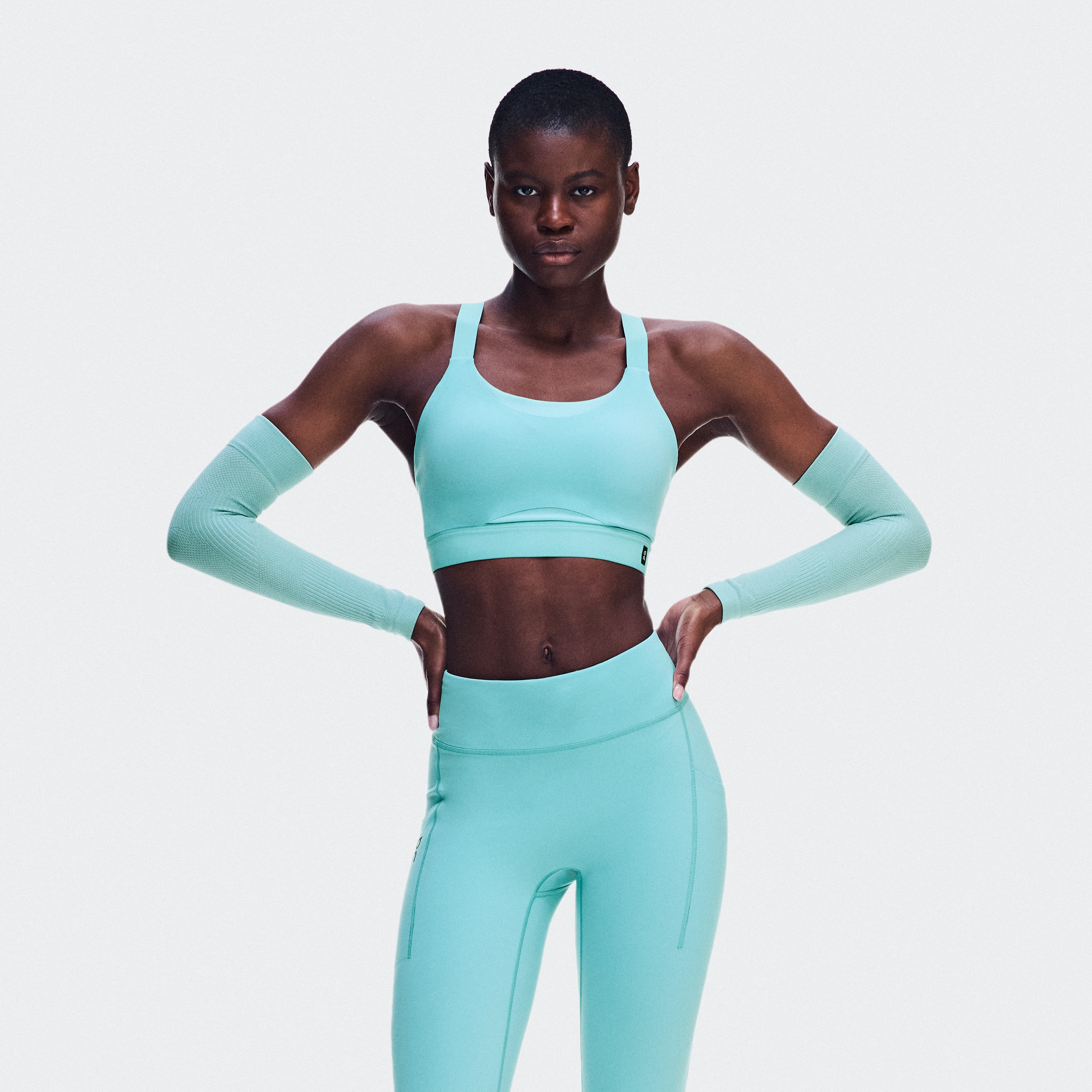 On Performance Bra Aquamarine Women – Running, medium support Bras