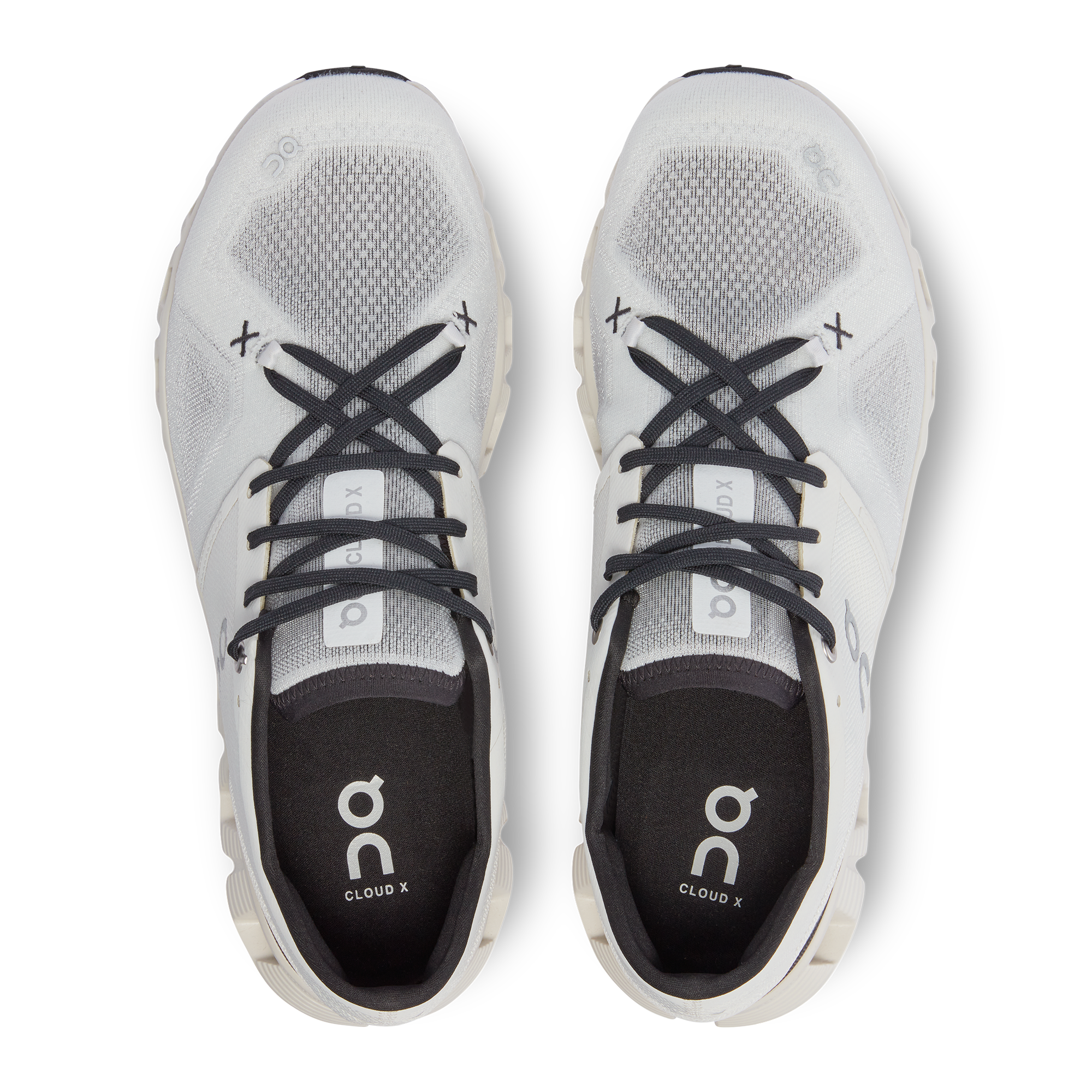 On Cloud X 3 Ivory & Black Men Road running Shoes
