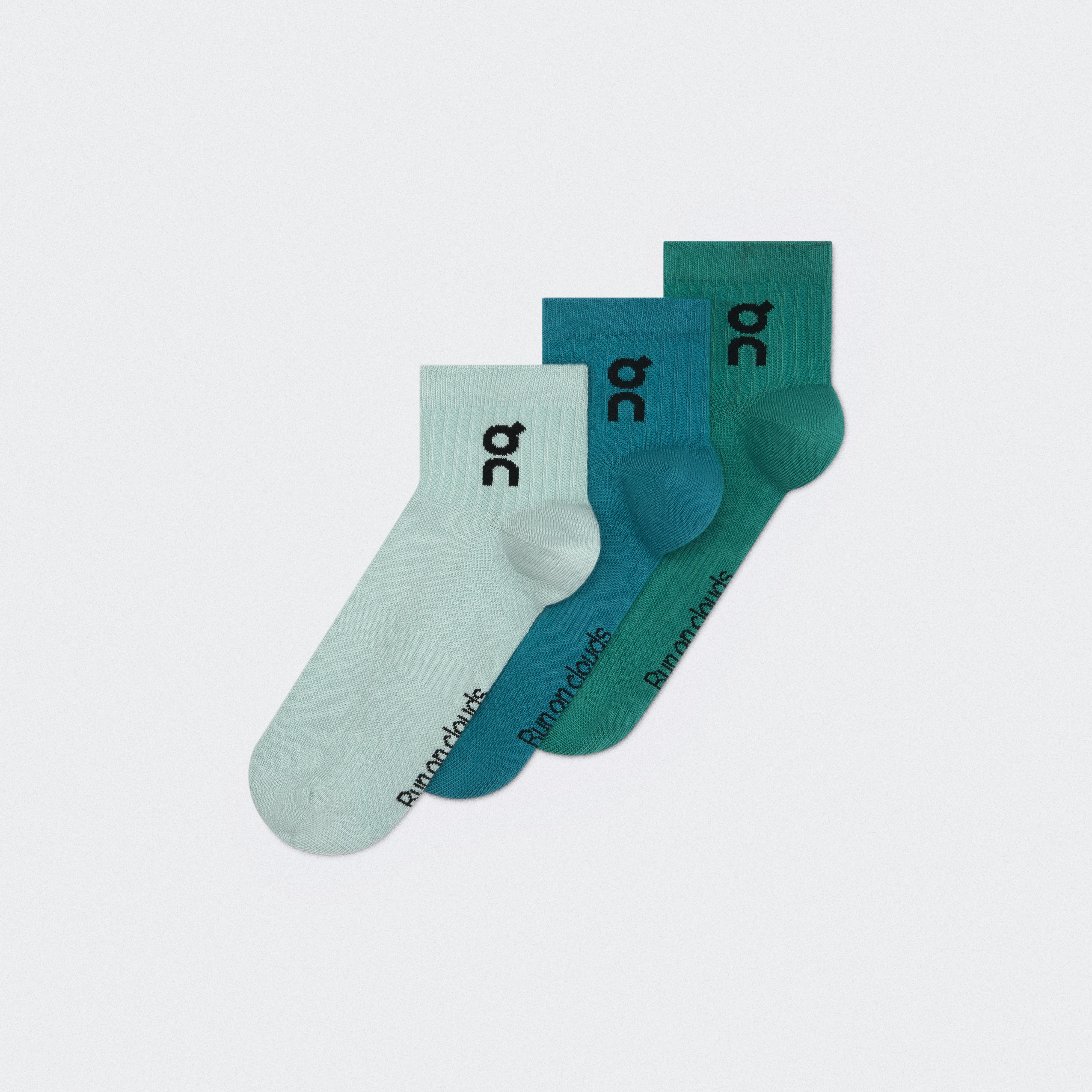 On Logo Sock Mid 3P Brook & Storm Unisex – All day, breathable, versatile Socks