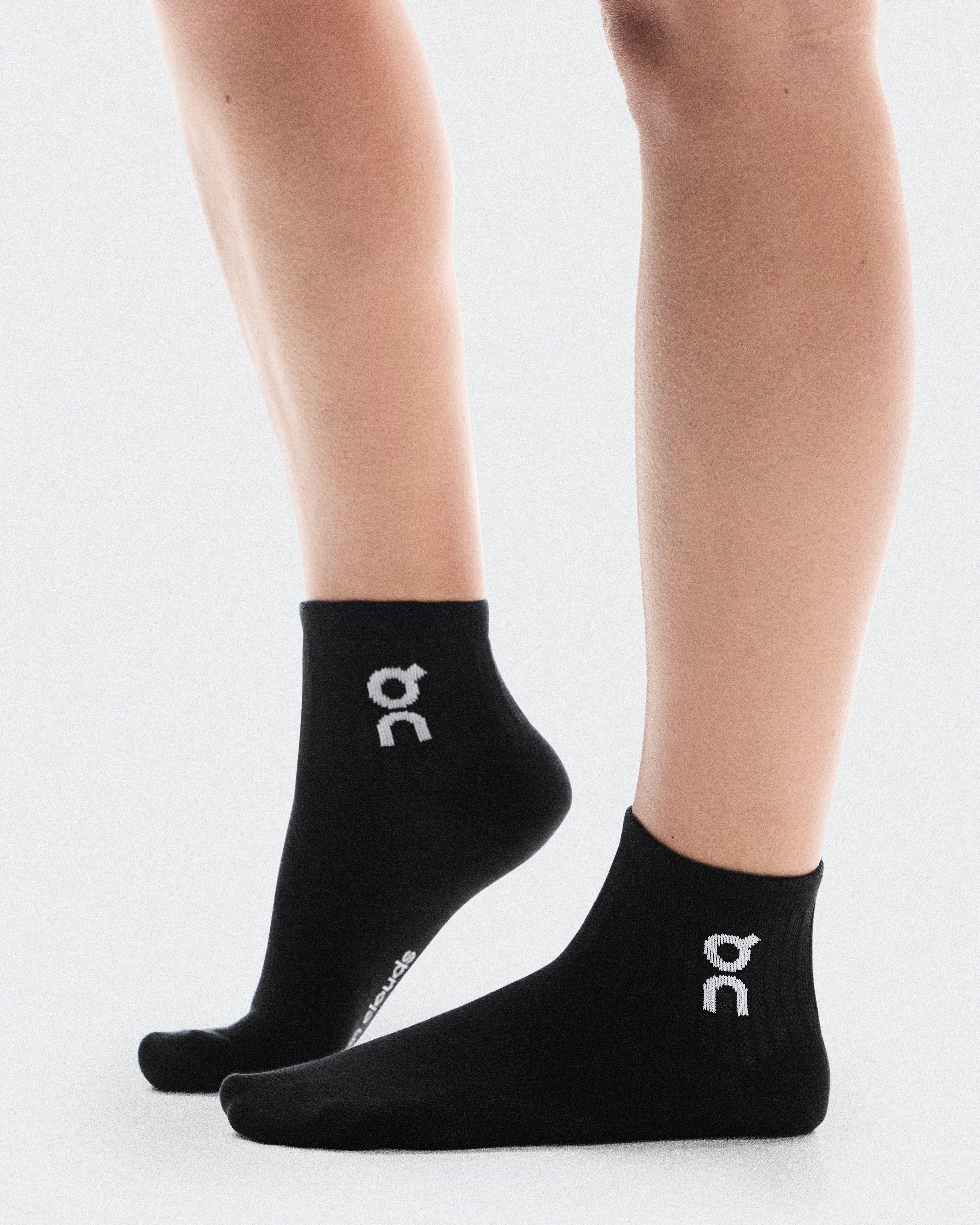On Logo Sock Mid 3P Black Unisex Socks