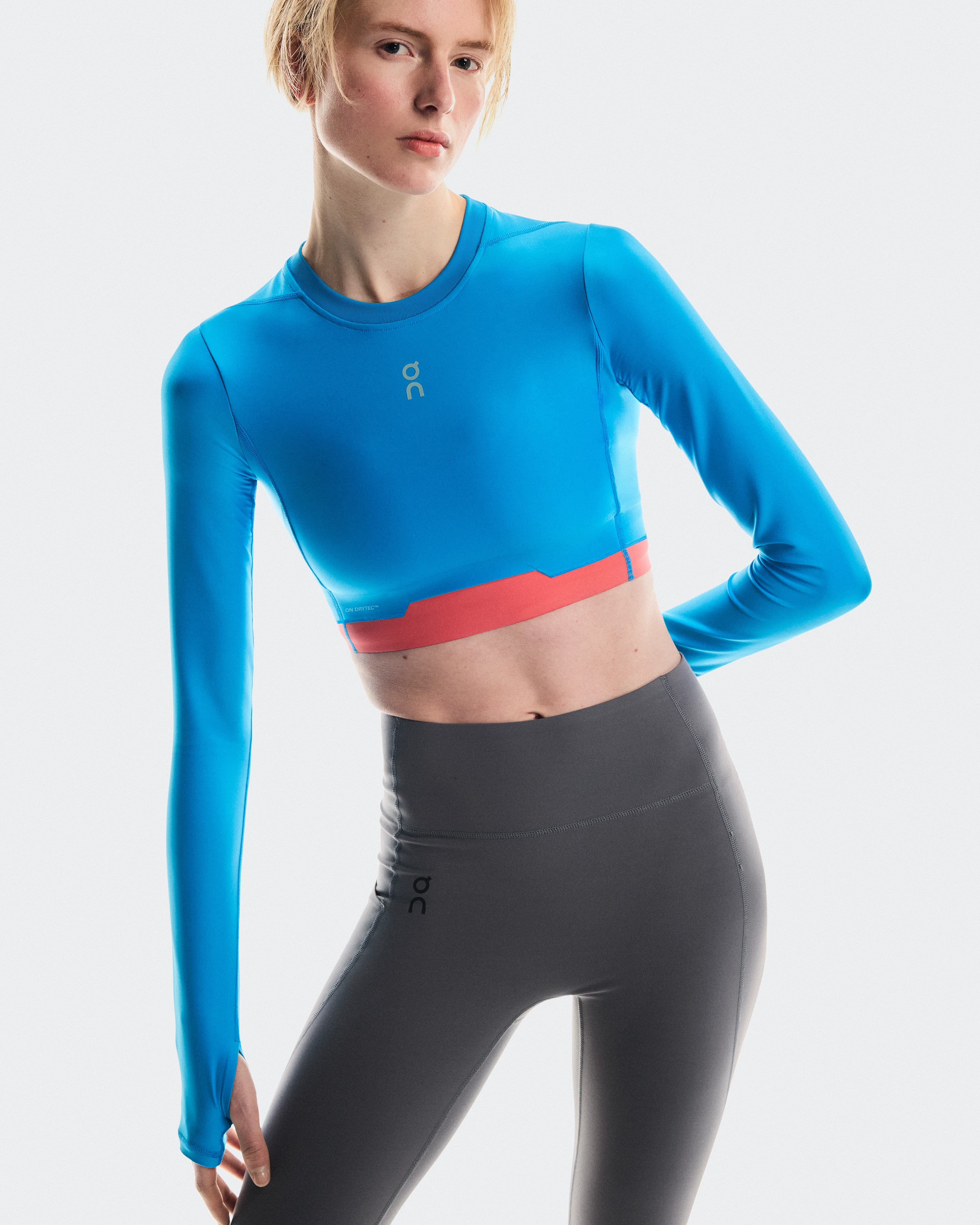 On Train Long Sleeve Crop Malibu Women Tops and t-shirts