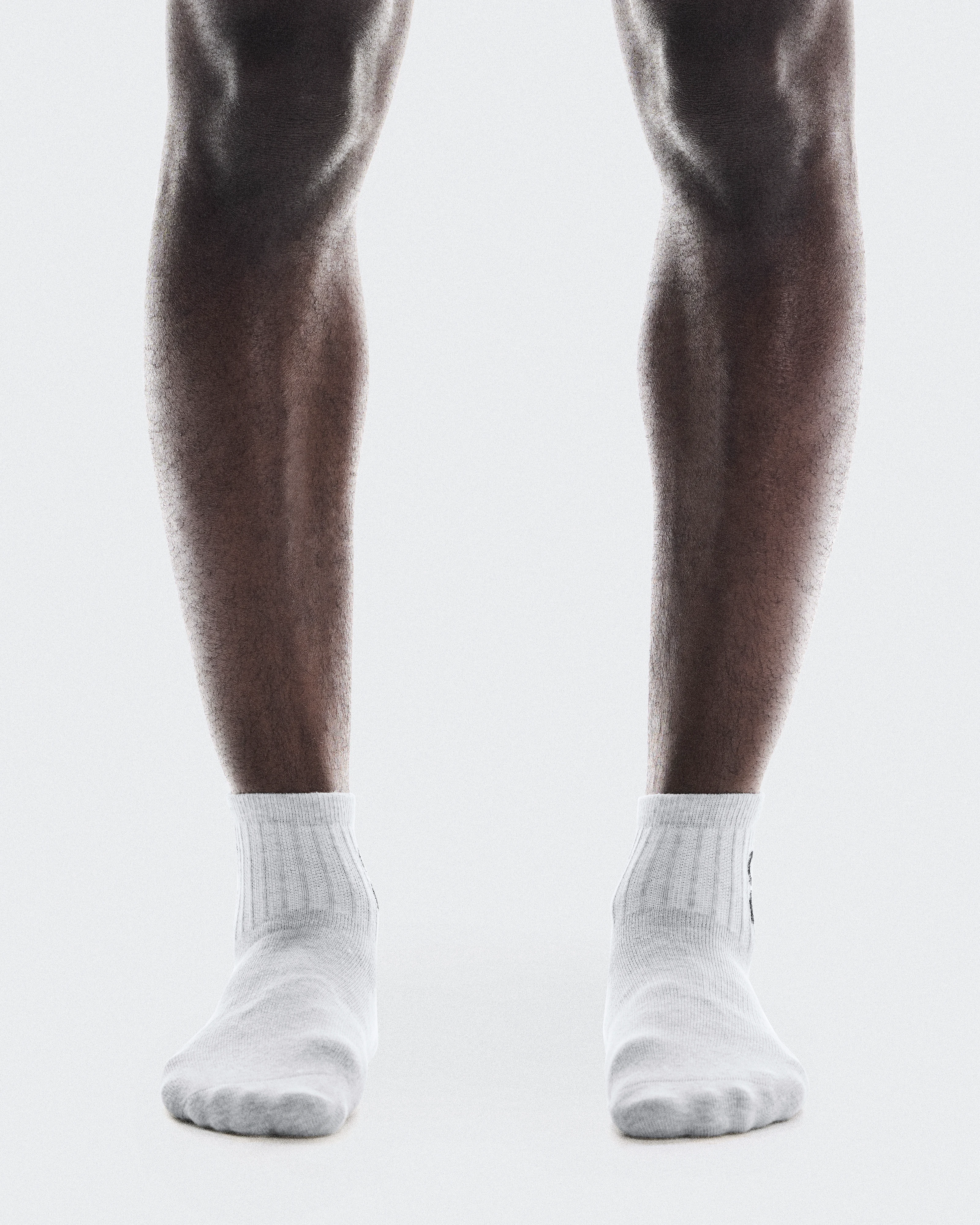 On Logo Sock Mid 3P Heather Gray Unisex Socks