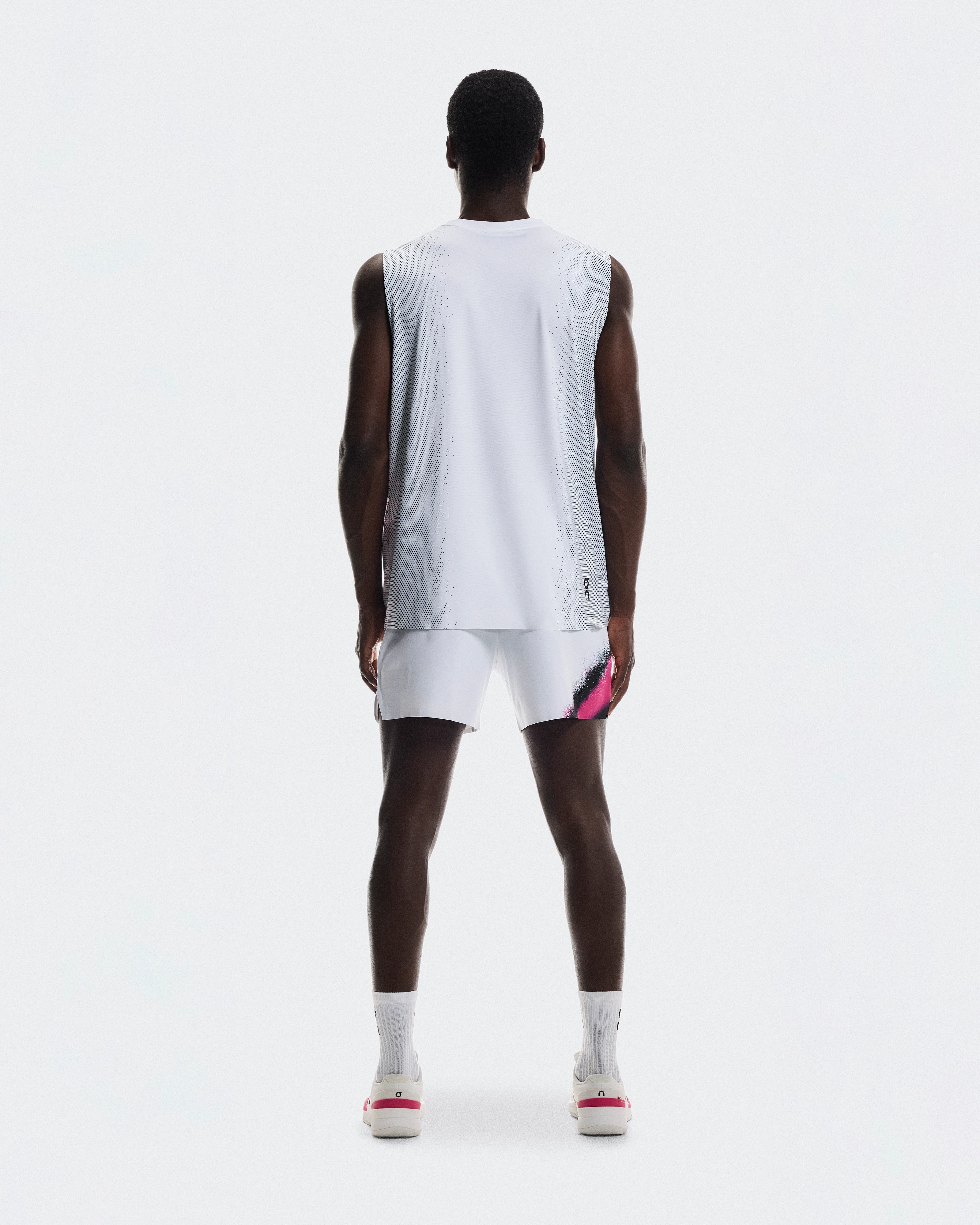 On Court Shorts White & Black Men Shorts