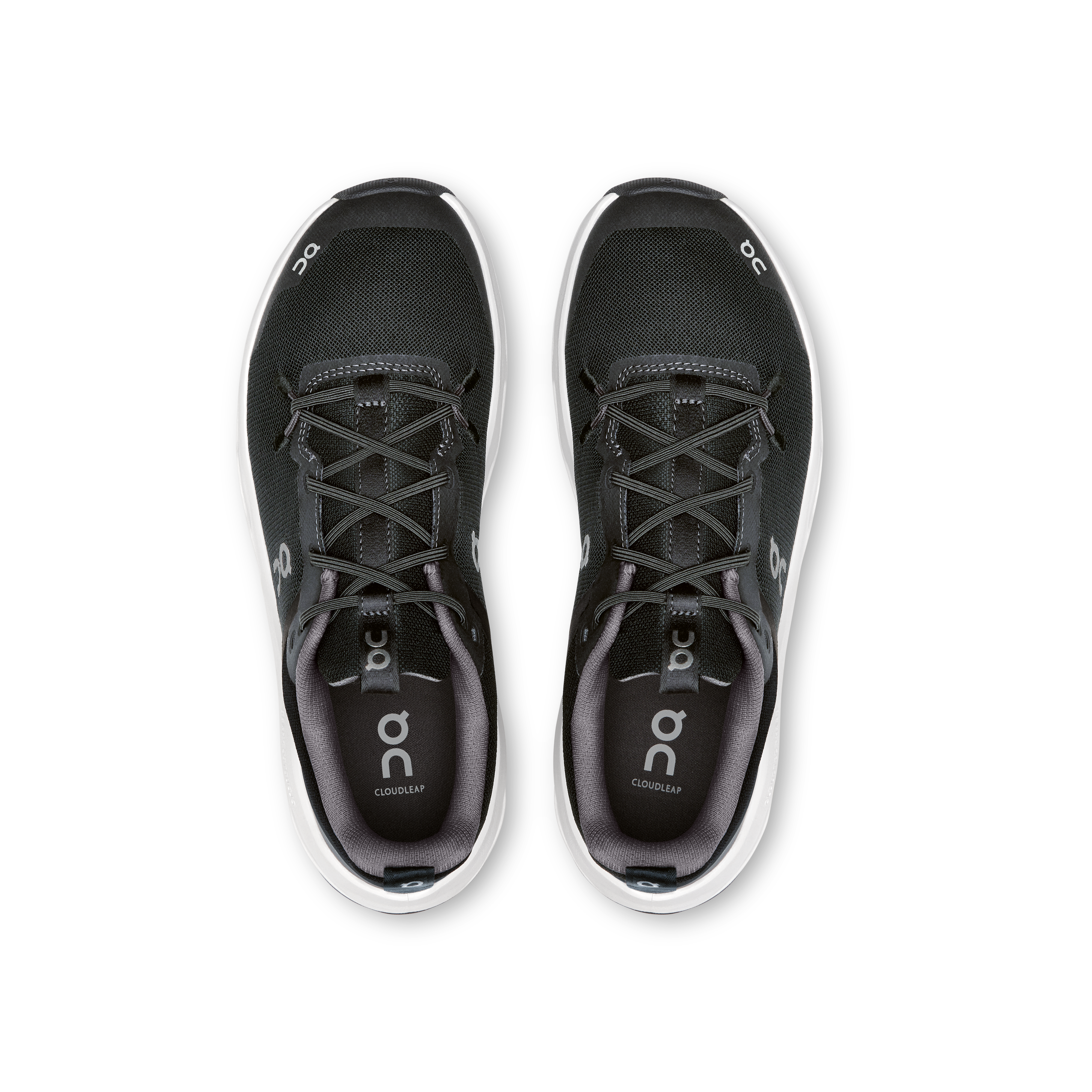 On Cloudleap Black & White Youth Active life Shoes