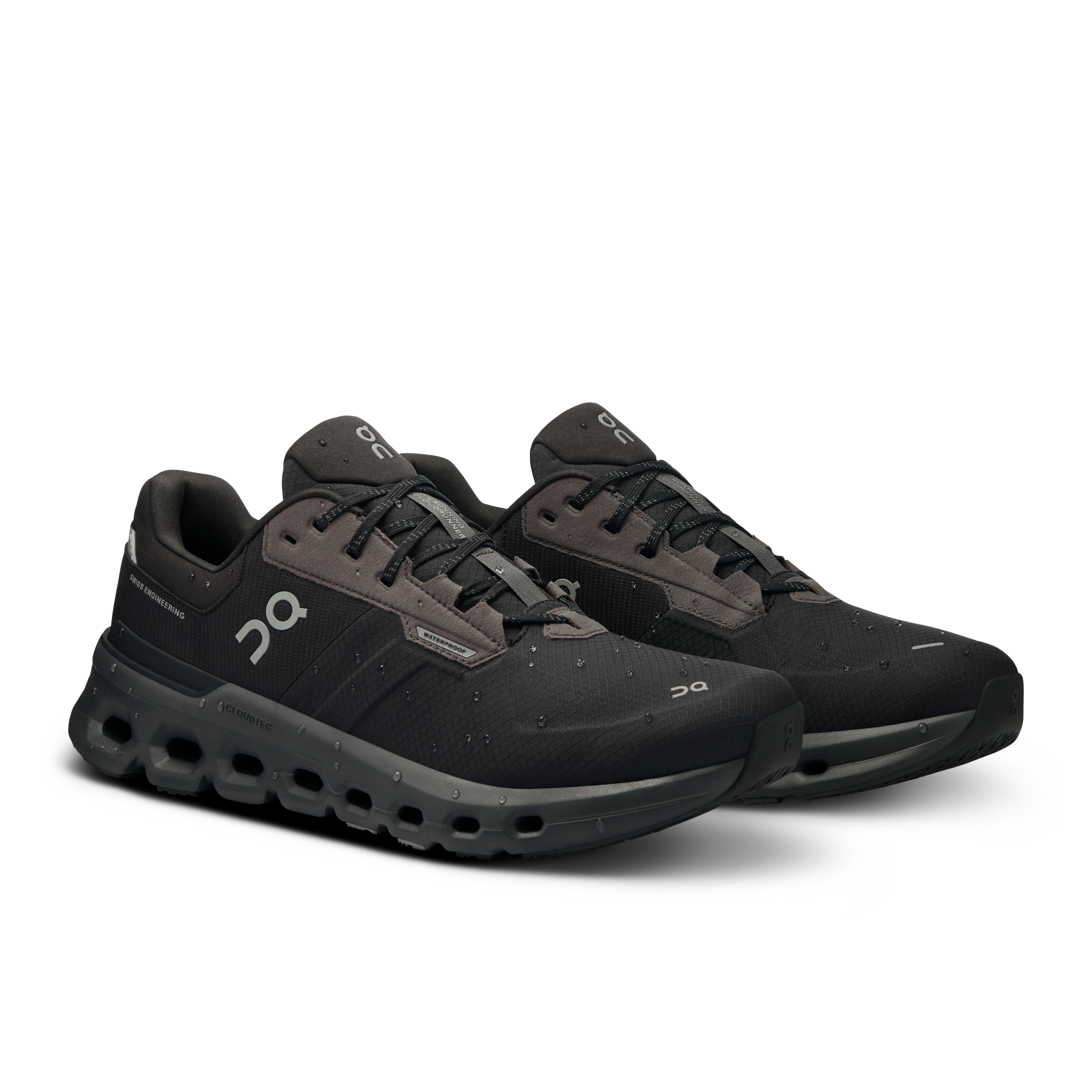 On Cloudrunner 2 Waterproof Magnet & Black Men Road running Shoes
