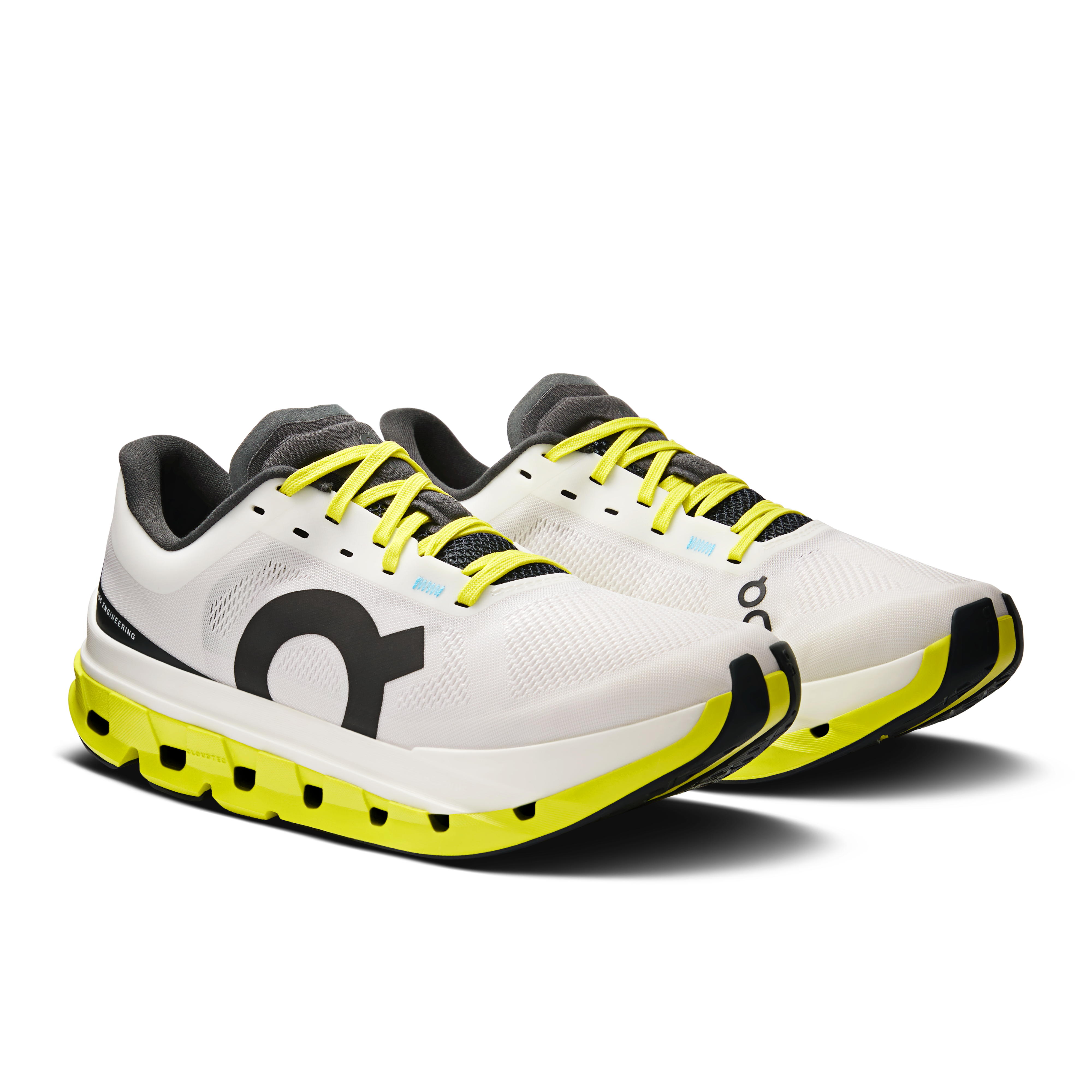 On Cloudflow 5 White & Lime Women Road running Shoes