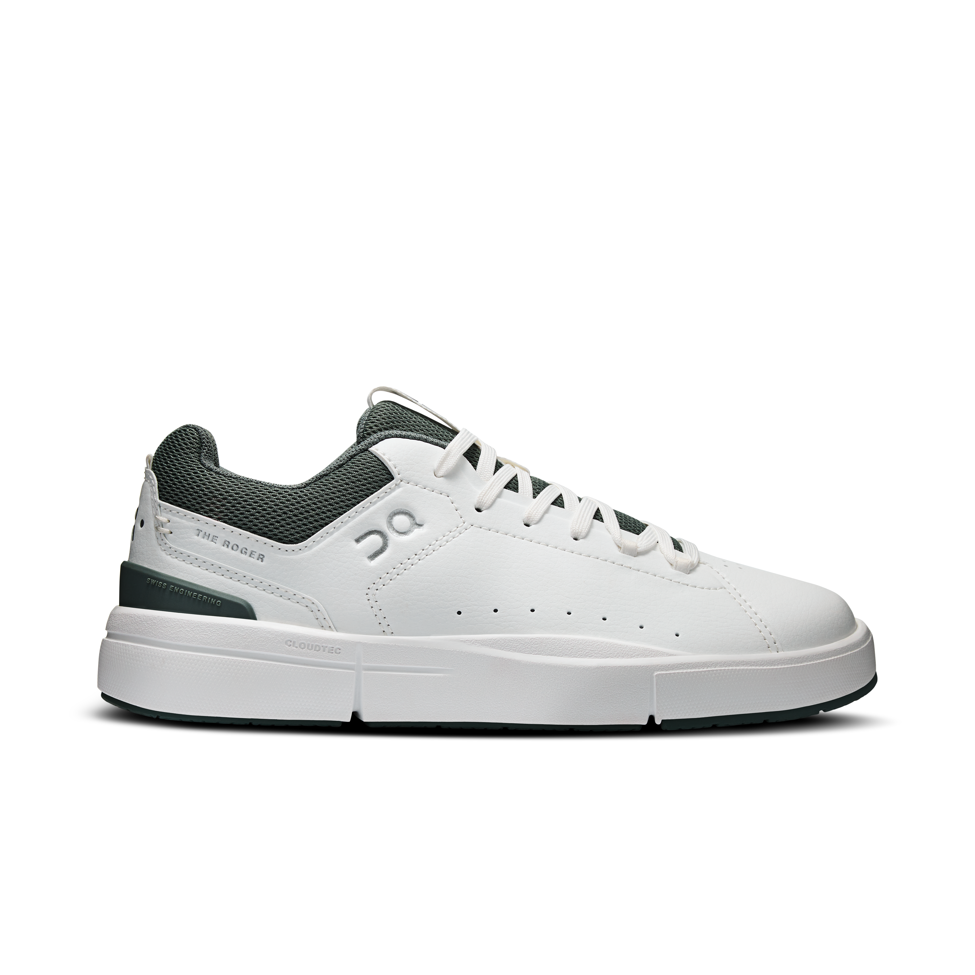 THE ROGER Youth Tennis Shoe in White/Olive