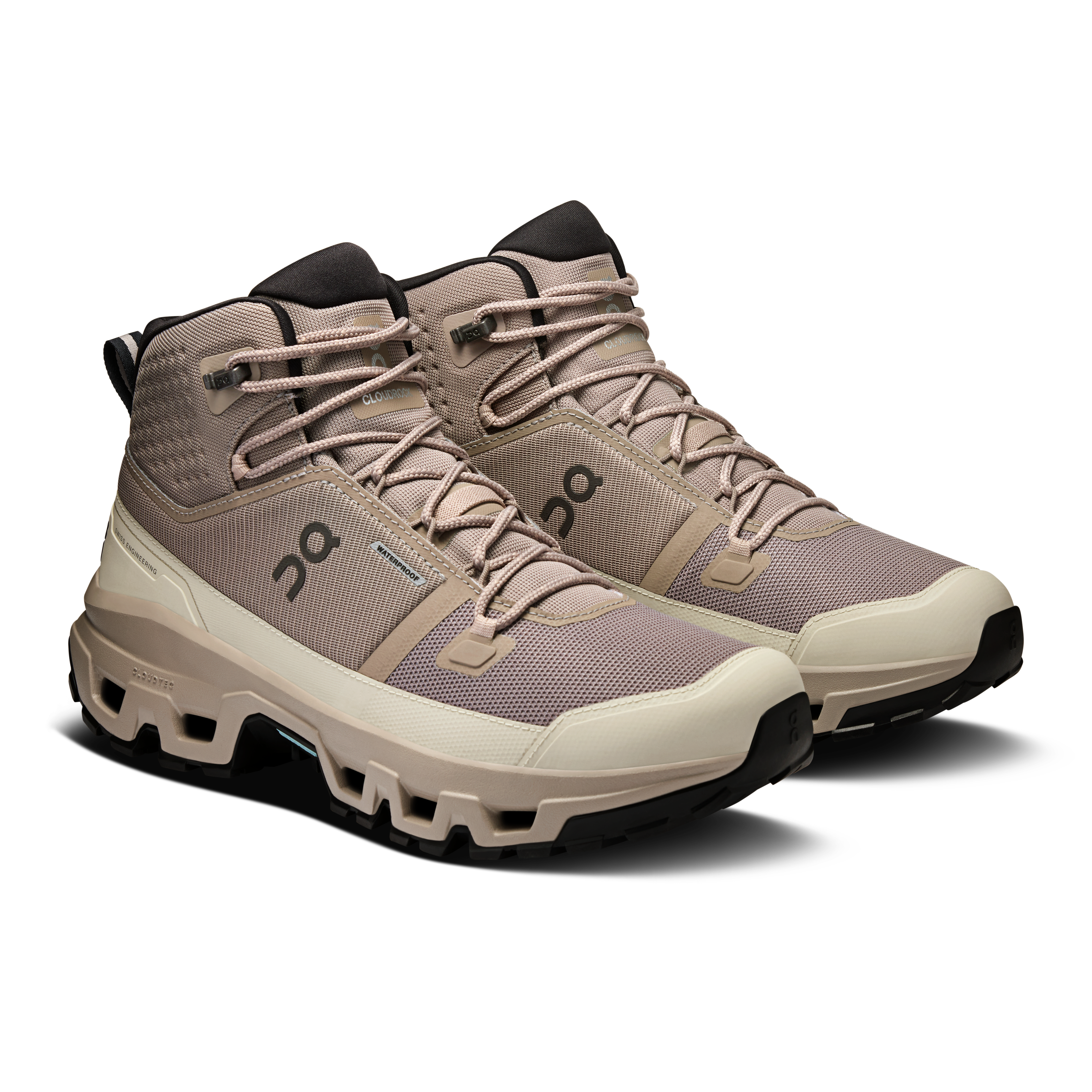 On Cloudrock Mid Waterproof Cinder & Desert Men Hiking Shoes