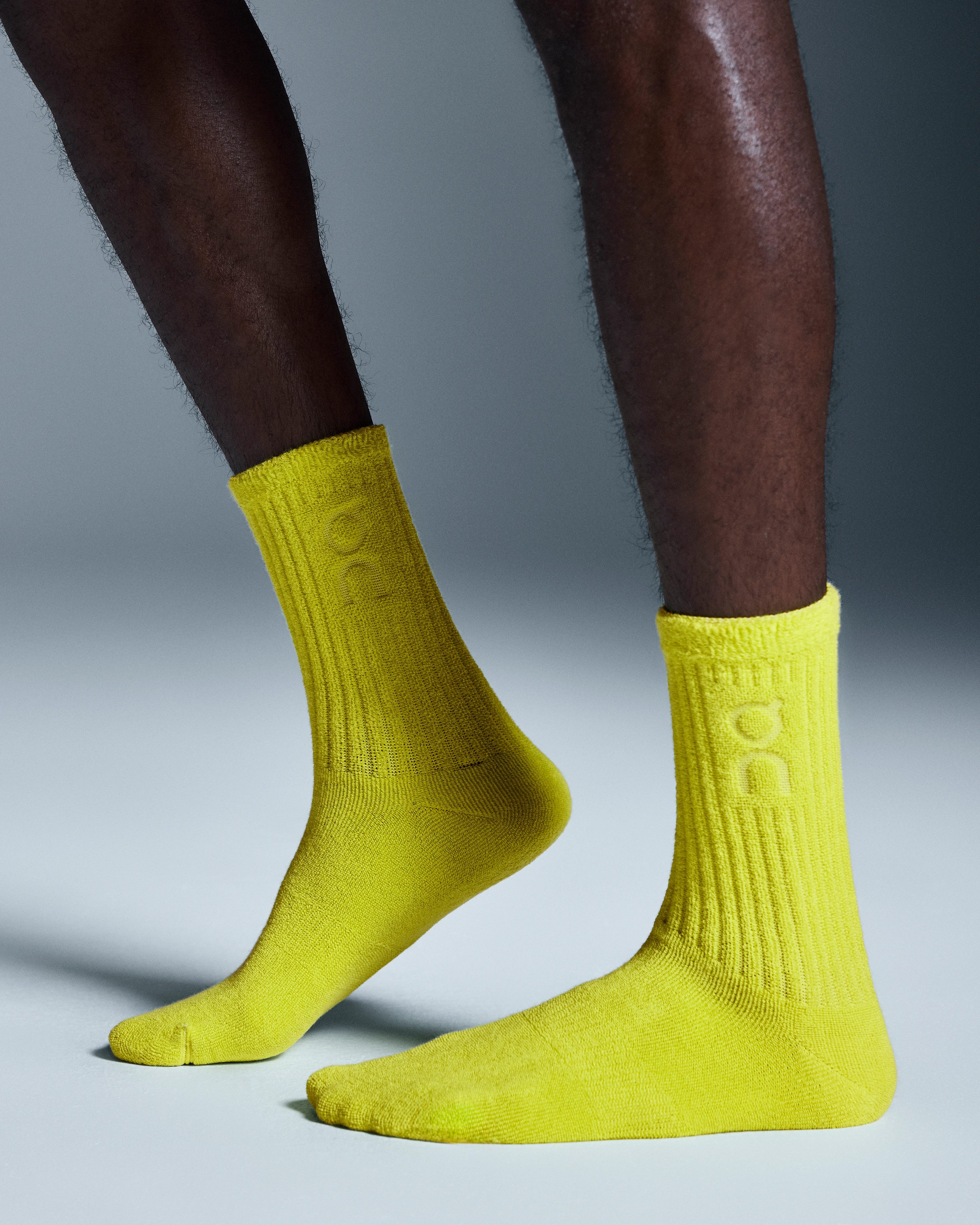 On Terry Sock High Lime Unisex Socks