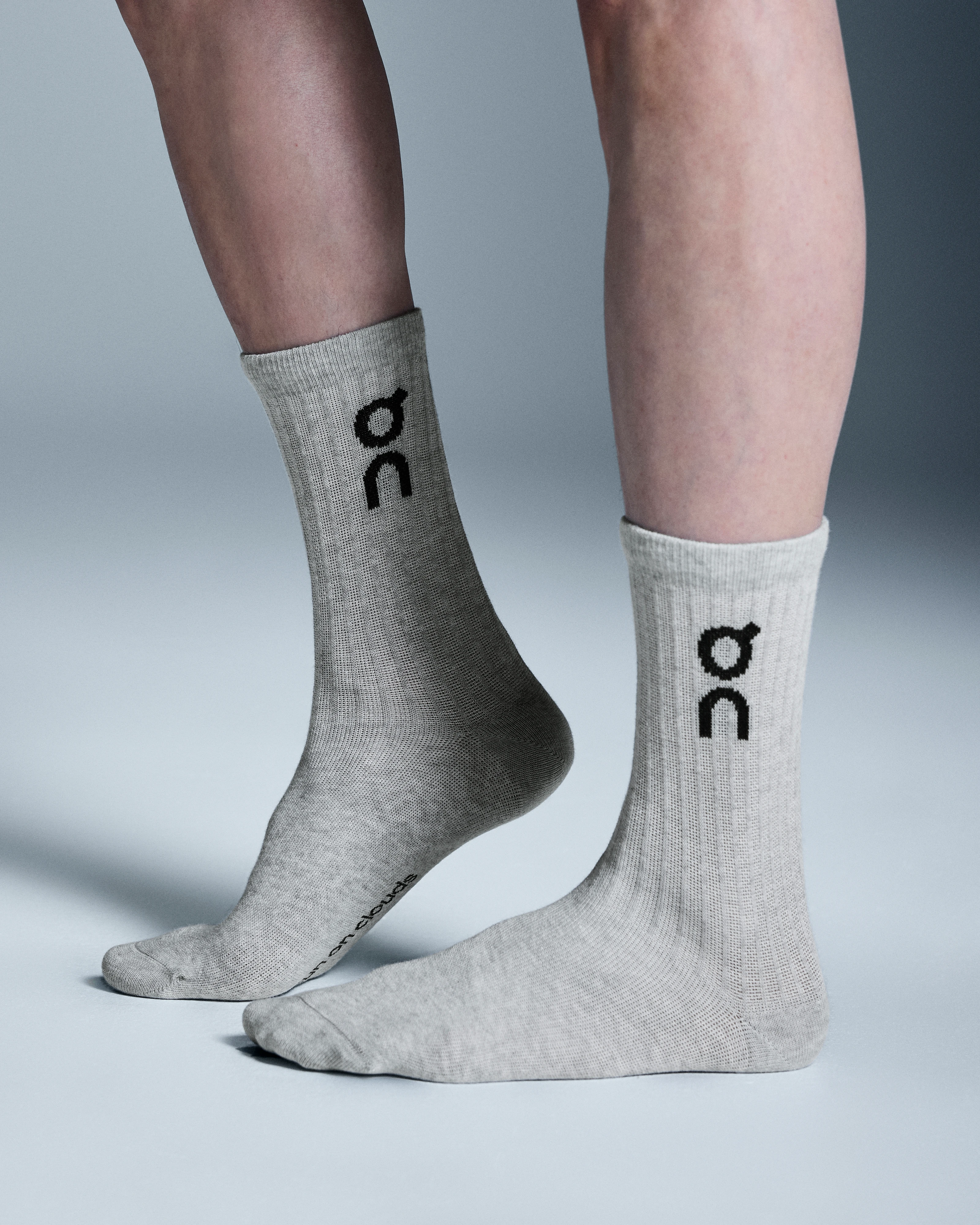 On Logo Sock High 3P Heather Gray Unisex Socks