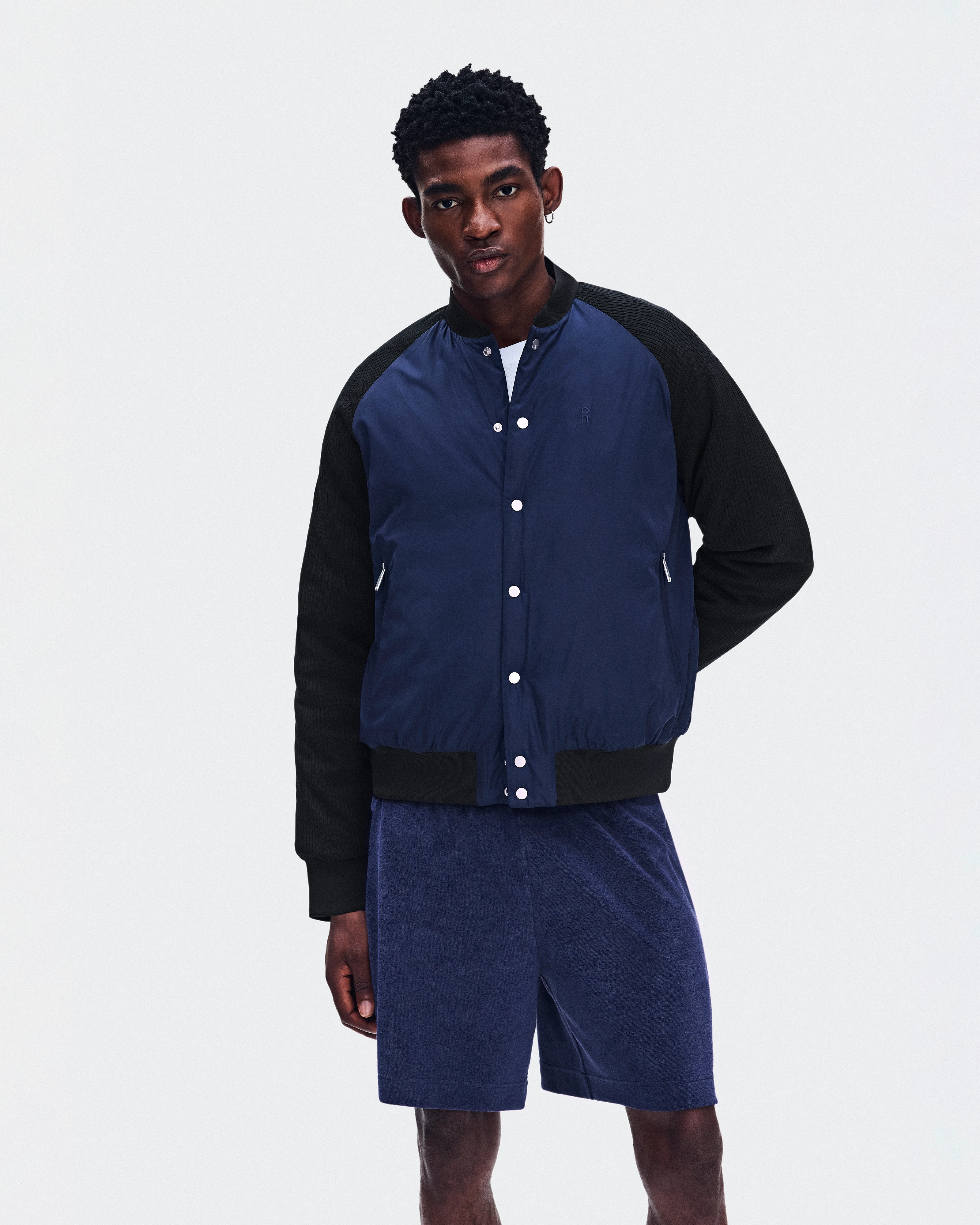 On Courtside Bomber Inkwell & Black Men Jackets