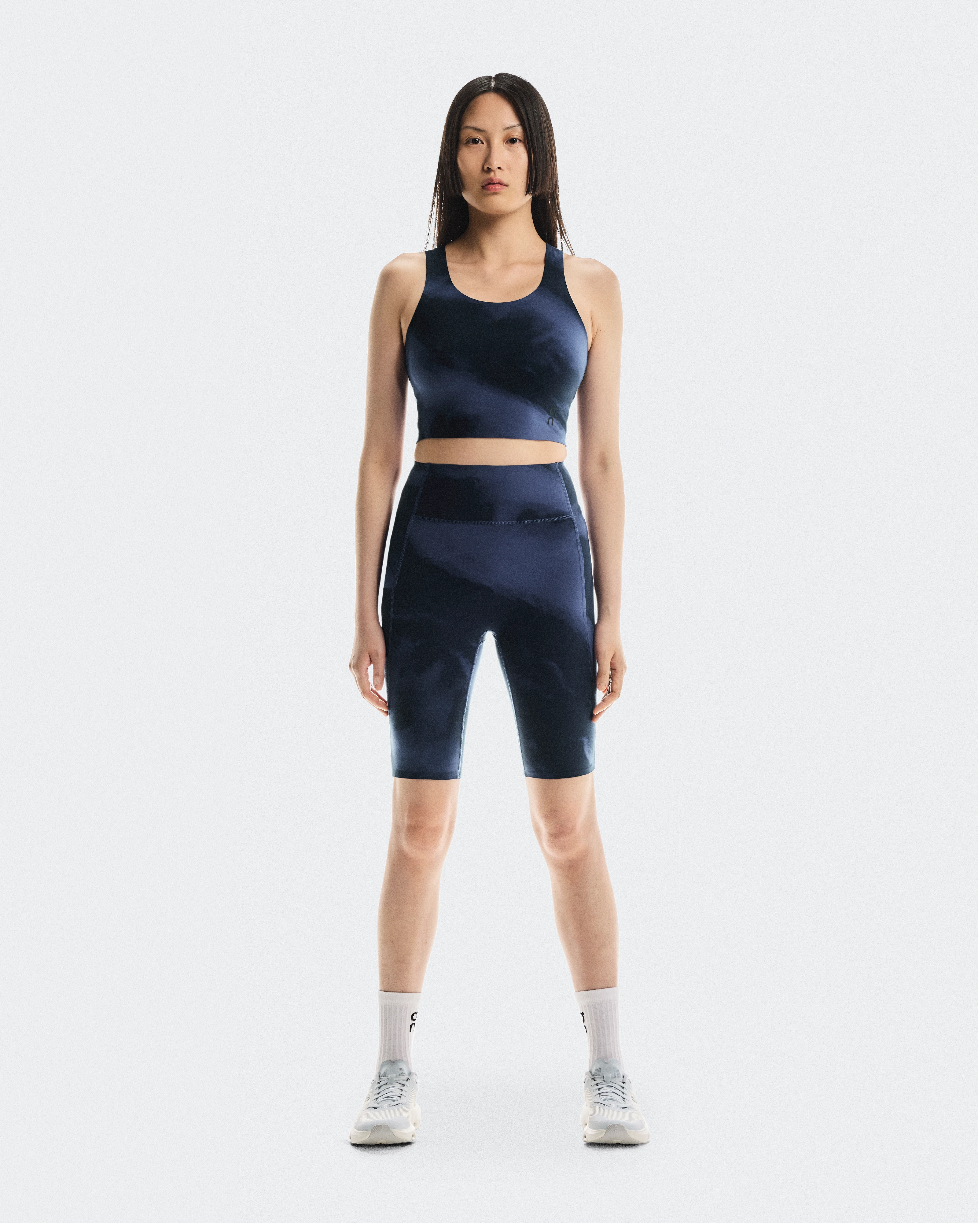 On Studio Open Back Crop Acai & Navy Women Tops and t-shirts