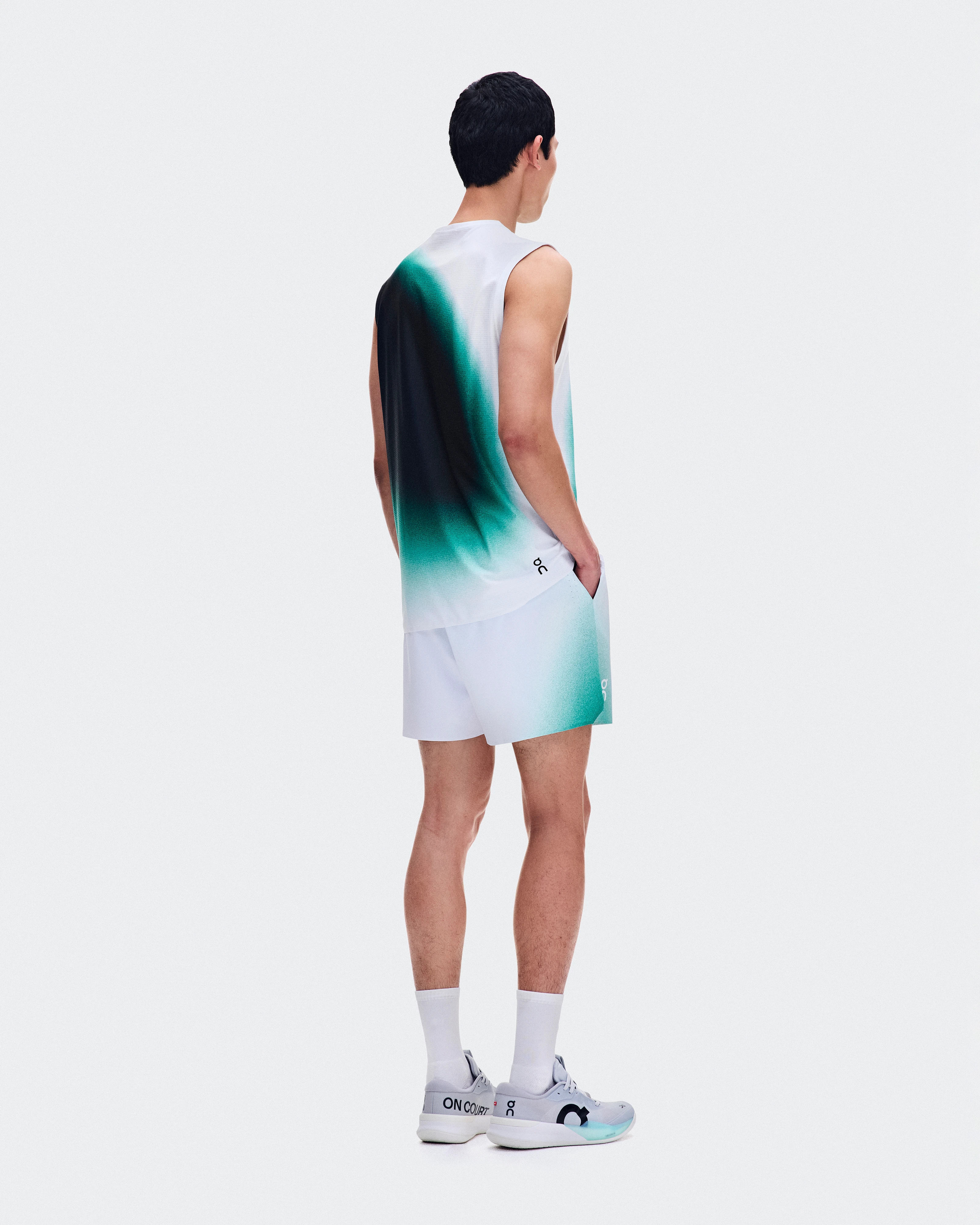 On Court Tank Swing White & Neem Men Tops and t-shirts