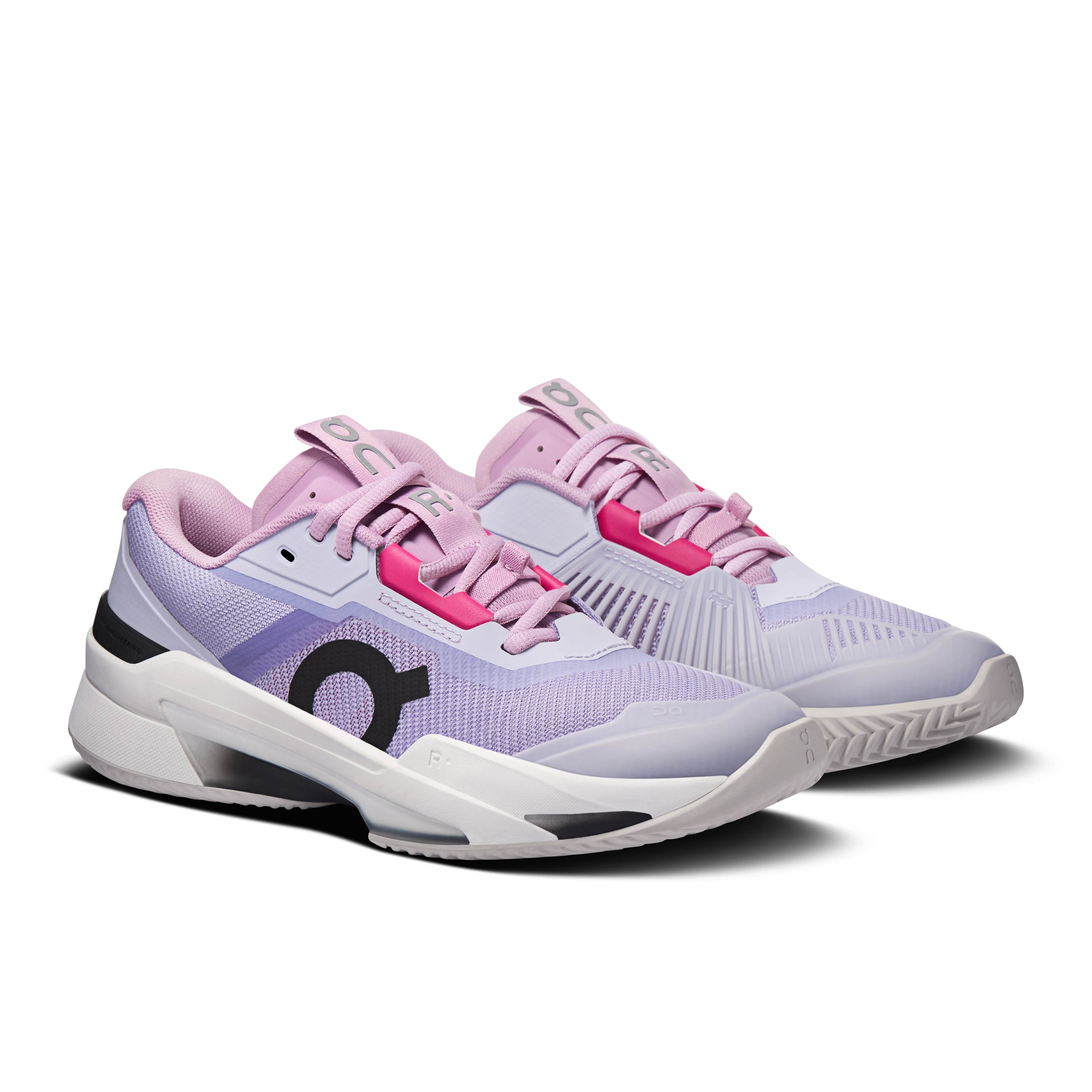 On THE ROGER Pro Fire Clay Bloom & Black Women Tennis Shoes