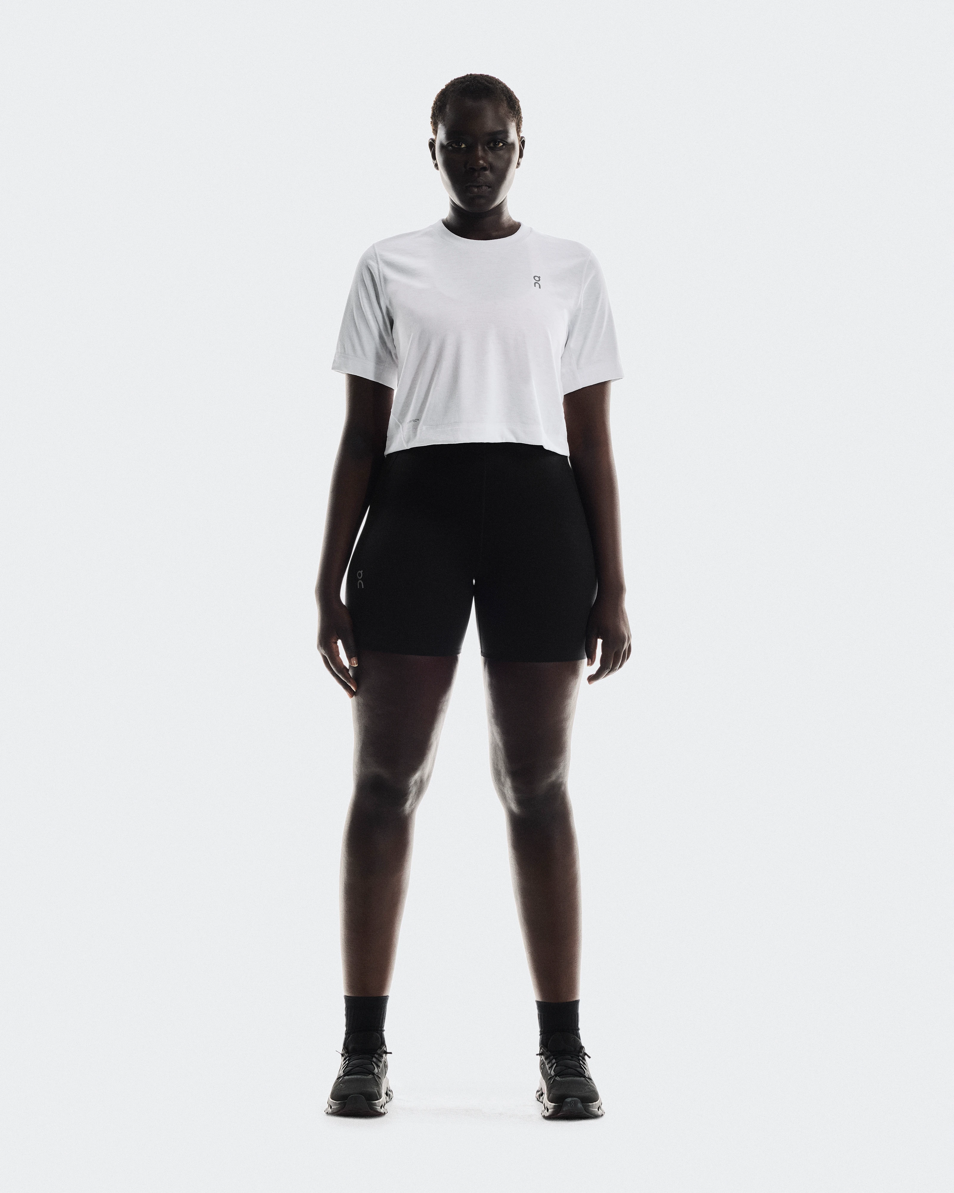 On Train-T Crop White Women Tops and t-shirts