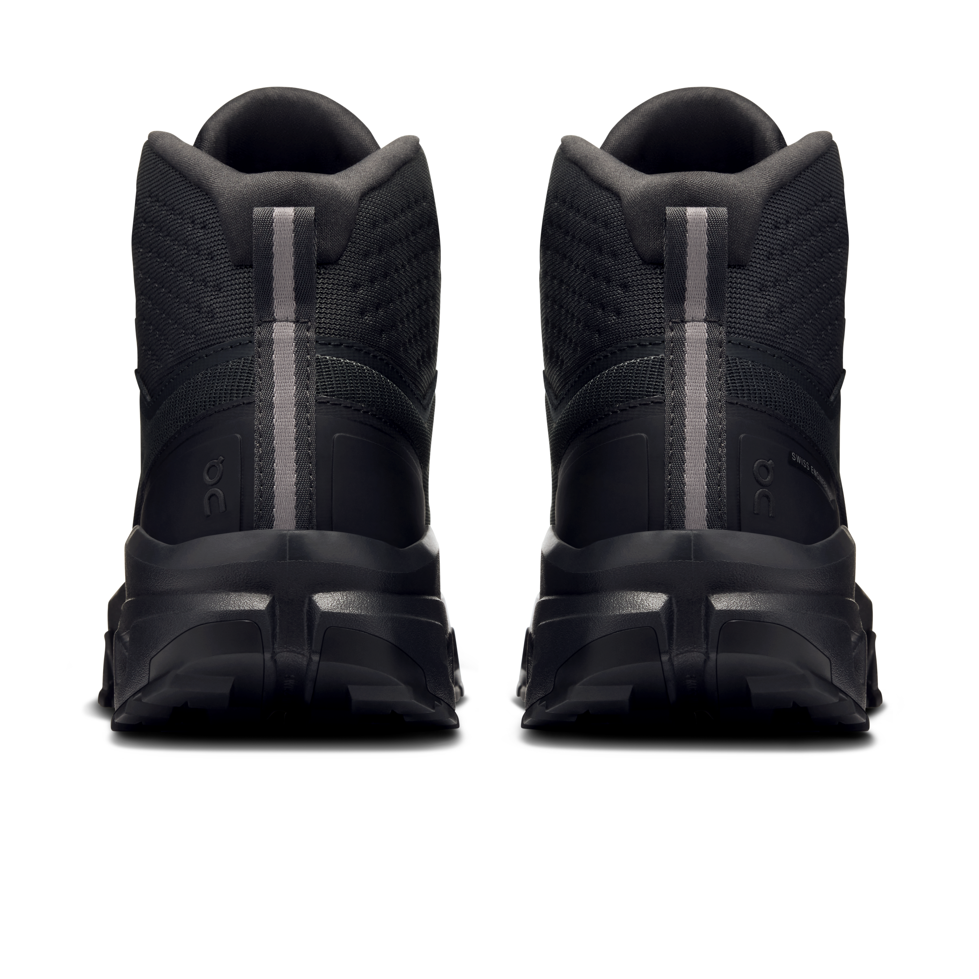 On Cloudrock Mid Waterproof Black & Black Women Hiking Shoes