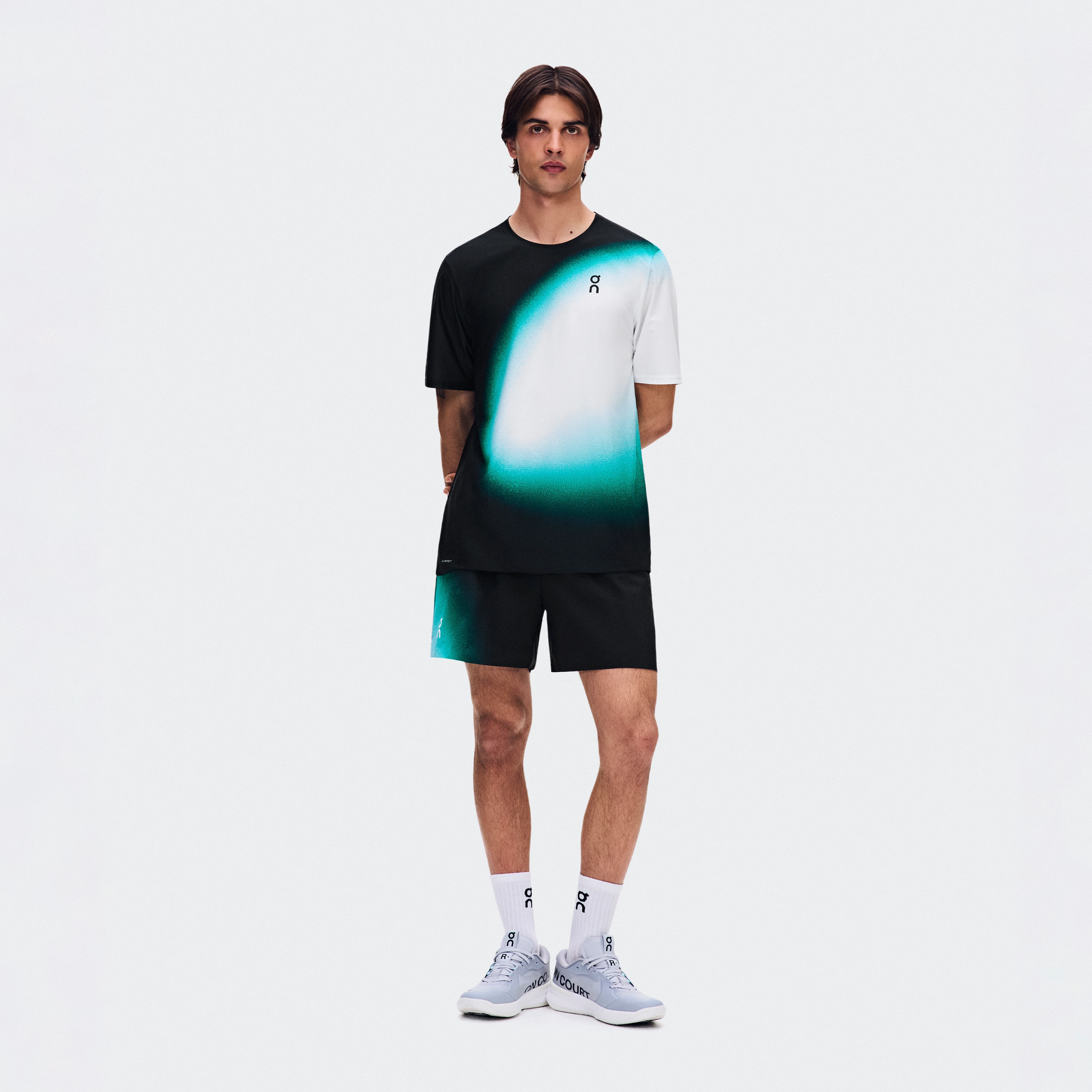On 5" Court Shorts Swing Black & Neem Men – Tennis, racket sports Shorts Tennis