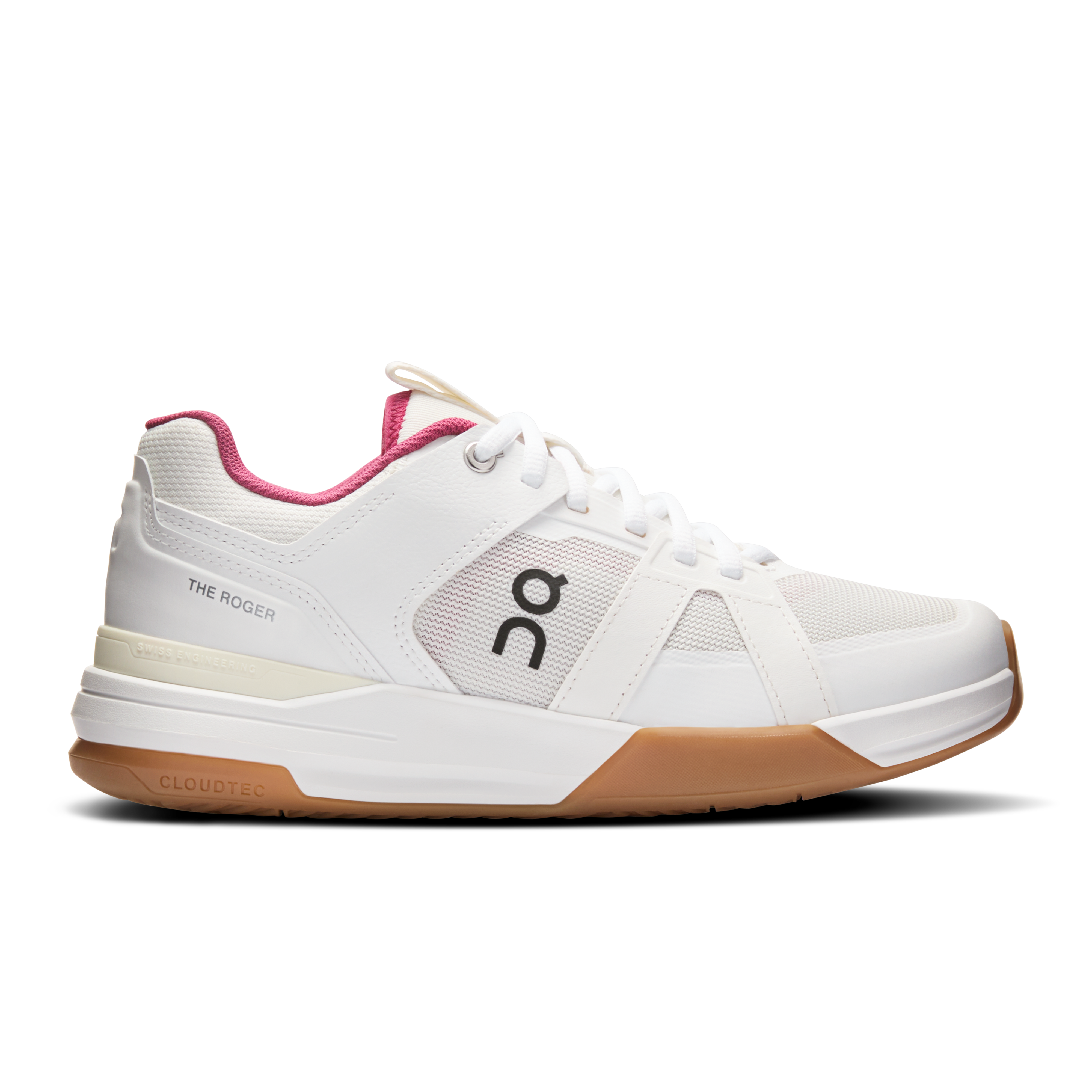 THE ROGER Clubhouse Pro Tennis Shoe in Ivory/Grenadine