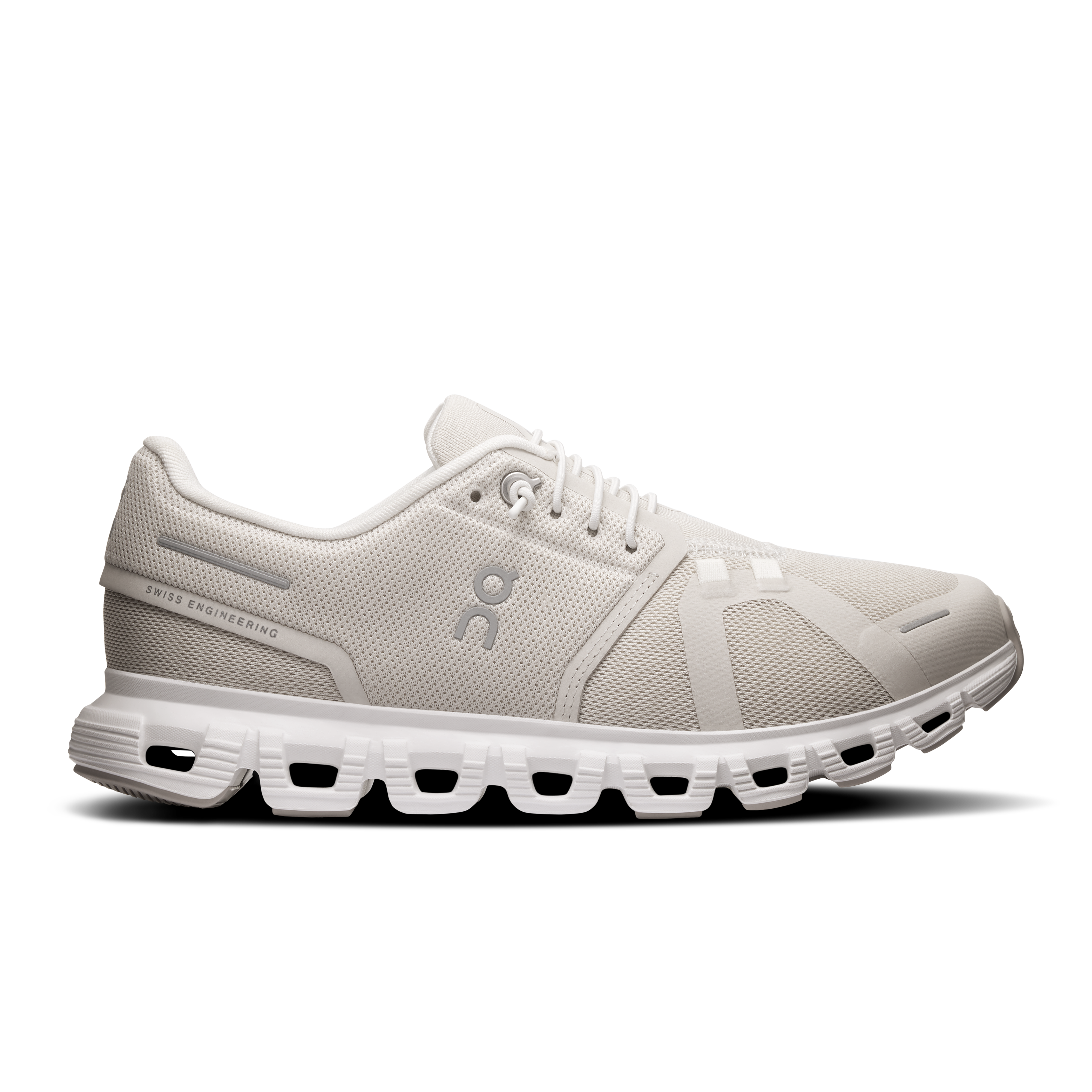 On Cloud 6 Wide Pearl & White Women – All-day Shoes