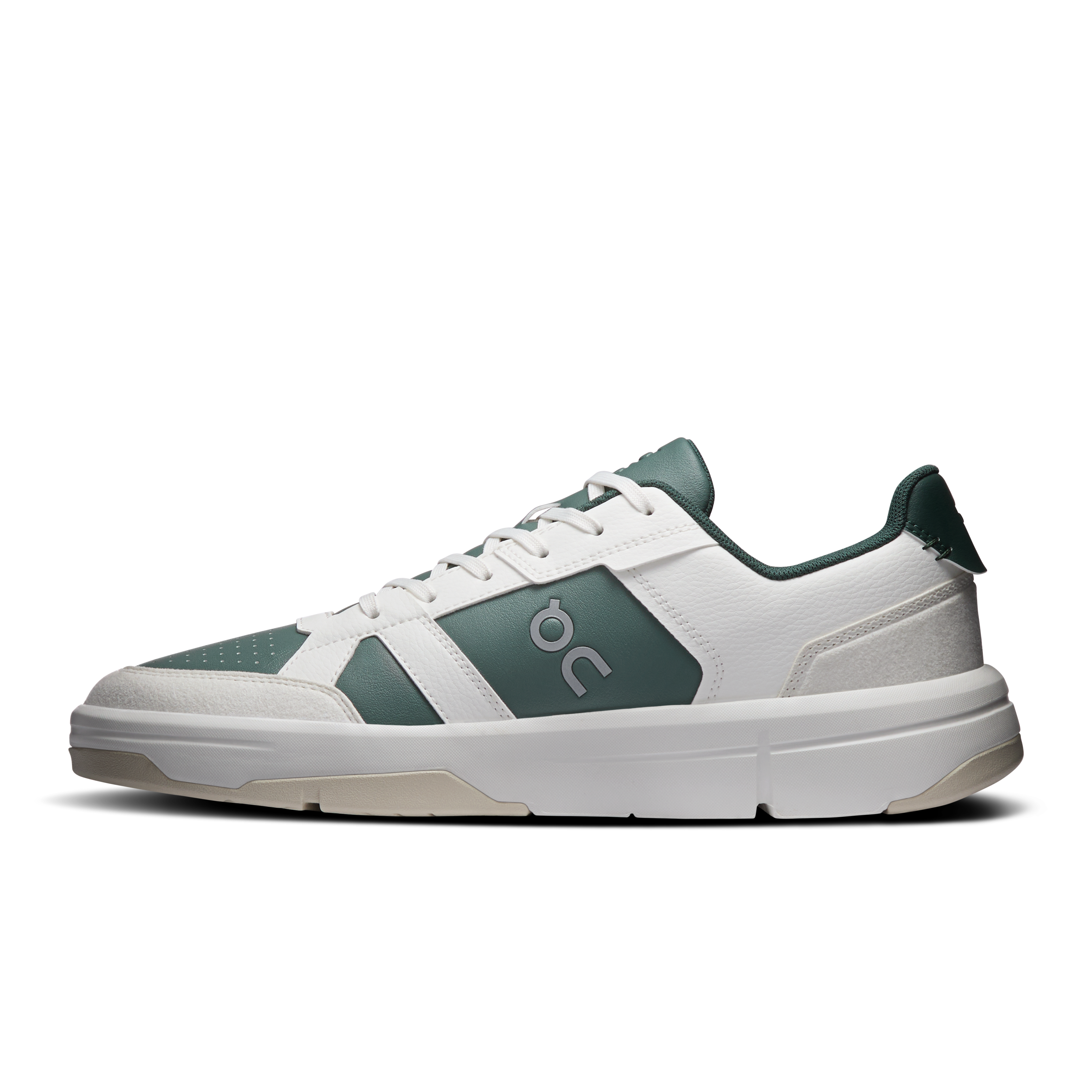 On THE ROGER Clubhouse Ivory & Olive Men Tennis Shoes