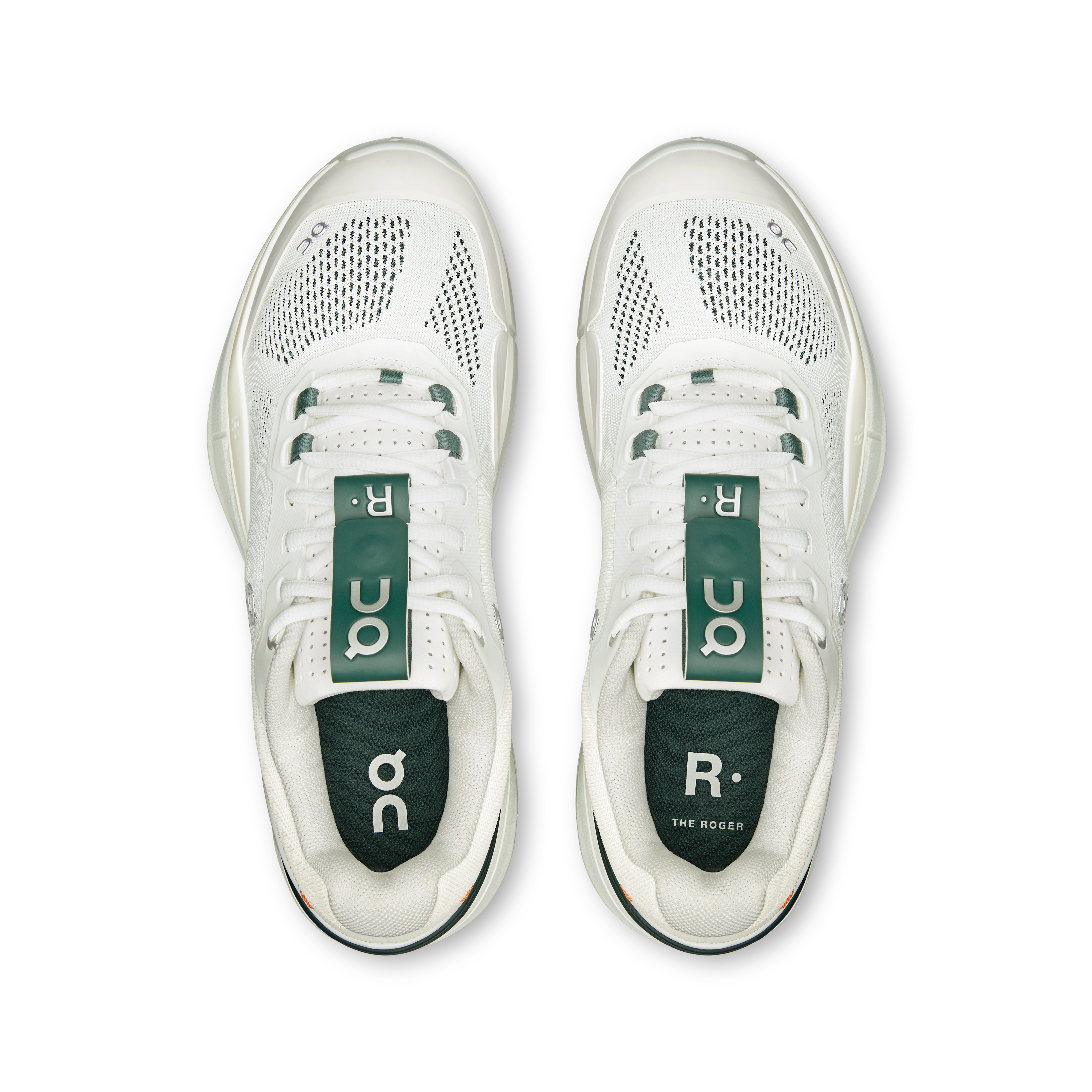 On THE ROGER Pro White & Evergreen Men Tennis Shoes