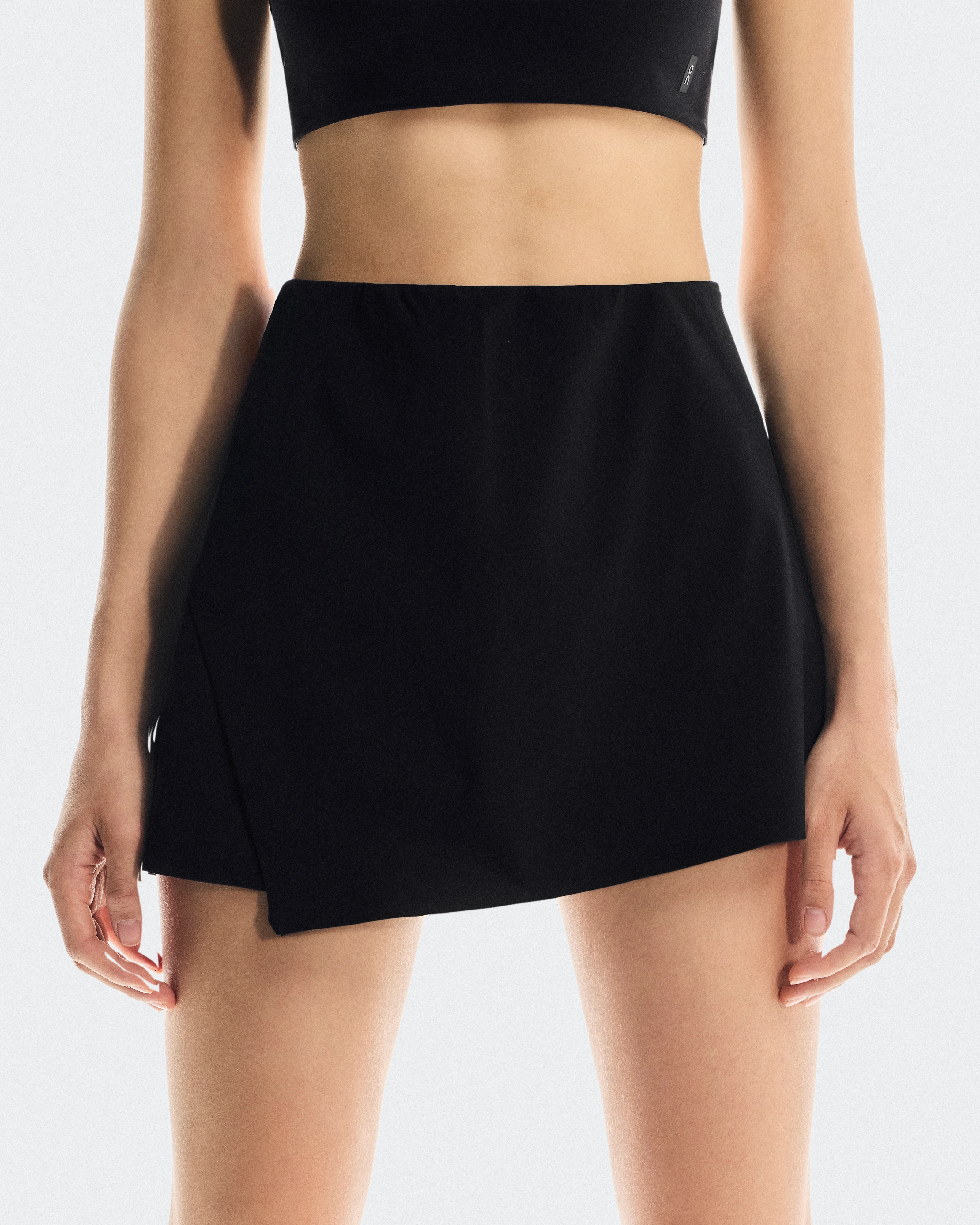On Court Skirt Side Pleat Black Women Skirts