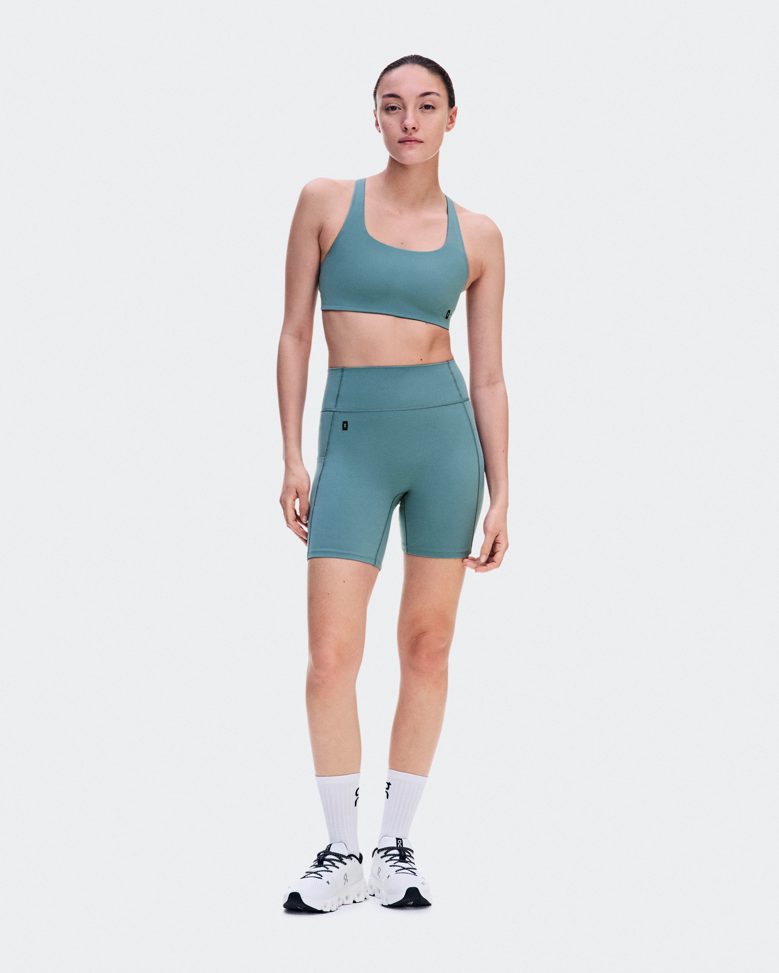 On Studio Leggings Short 6" Agave Women Tights